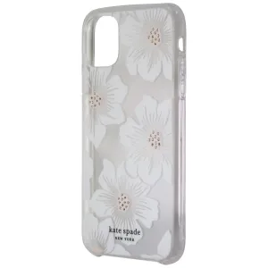 Kate Spade Hardshell Case for Apple iPhone 11 - White Hollyhock/Clear