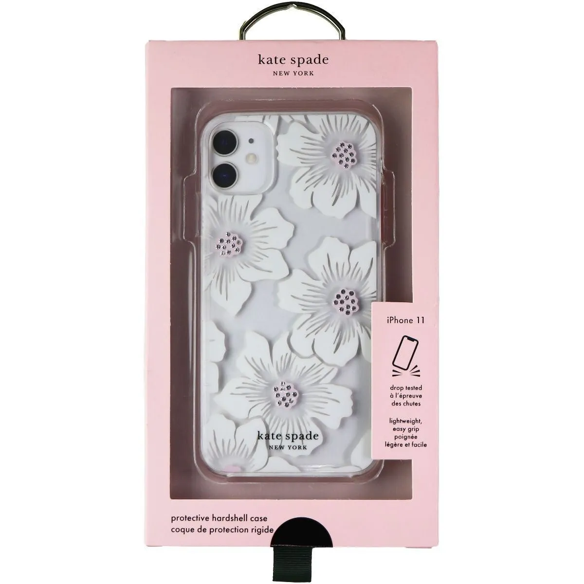 Kate Spade Hardshell Case for Apple iPhone 11 - White Hollyhock/Clear