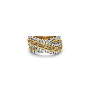 Krypell Collection Platinum and Diamond Overlap Ring