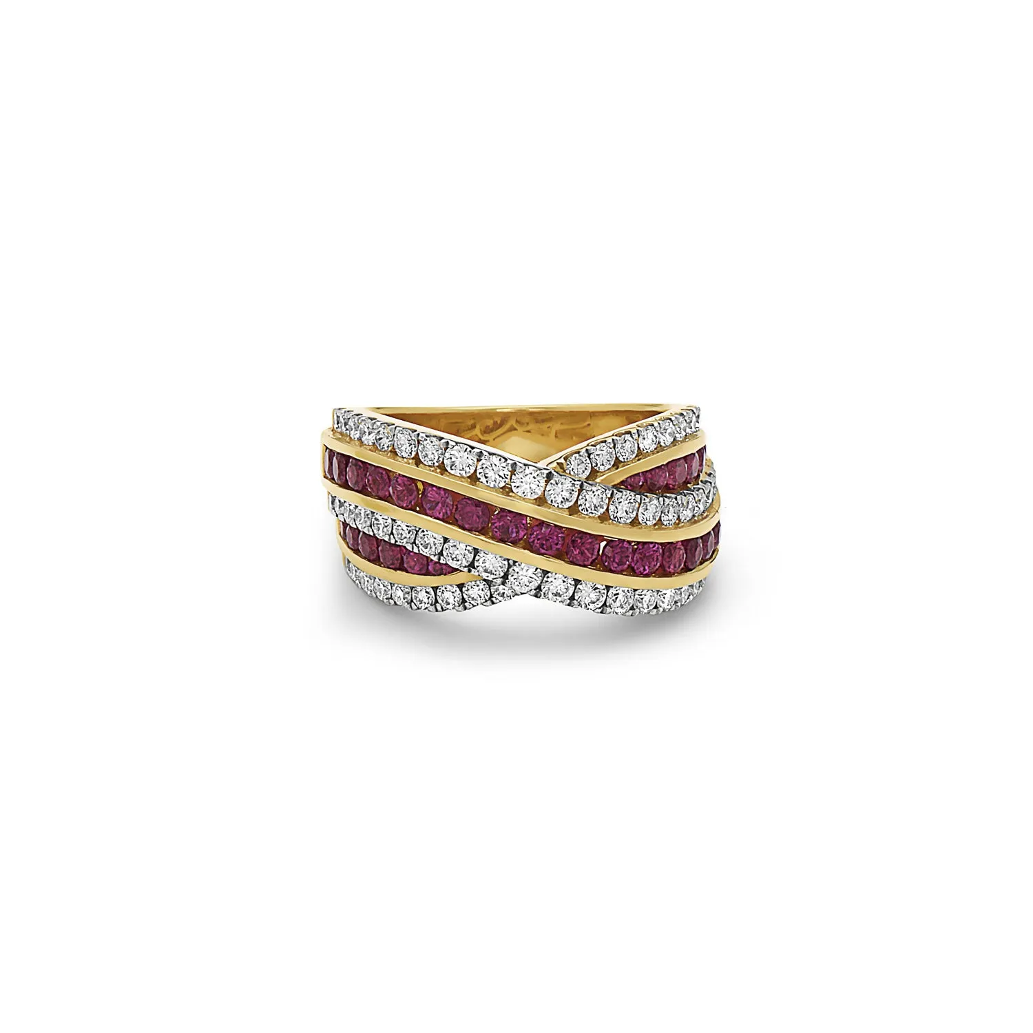 Krypell Collection Platinum and Diamond Overlap Ring