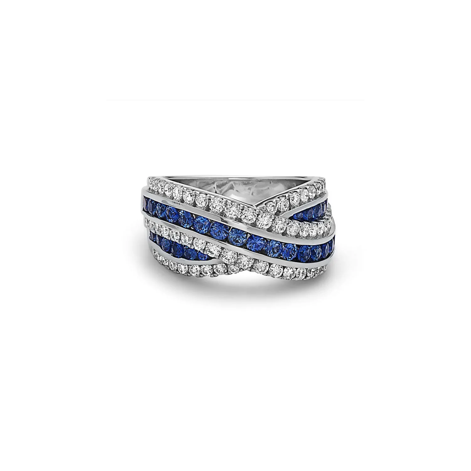 Krypell Collection Platinum and Diamond Overlap Ring