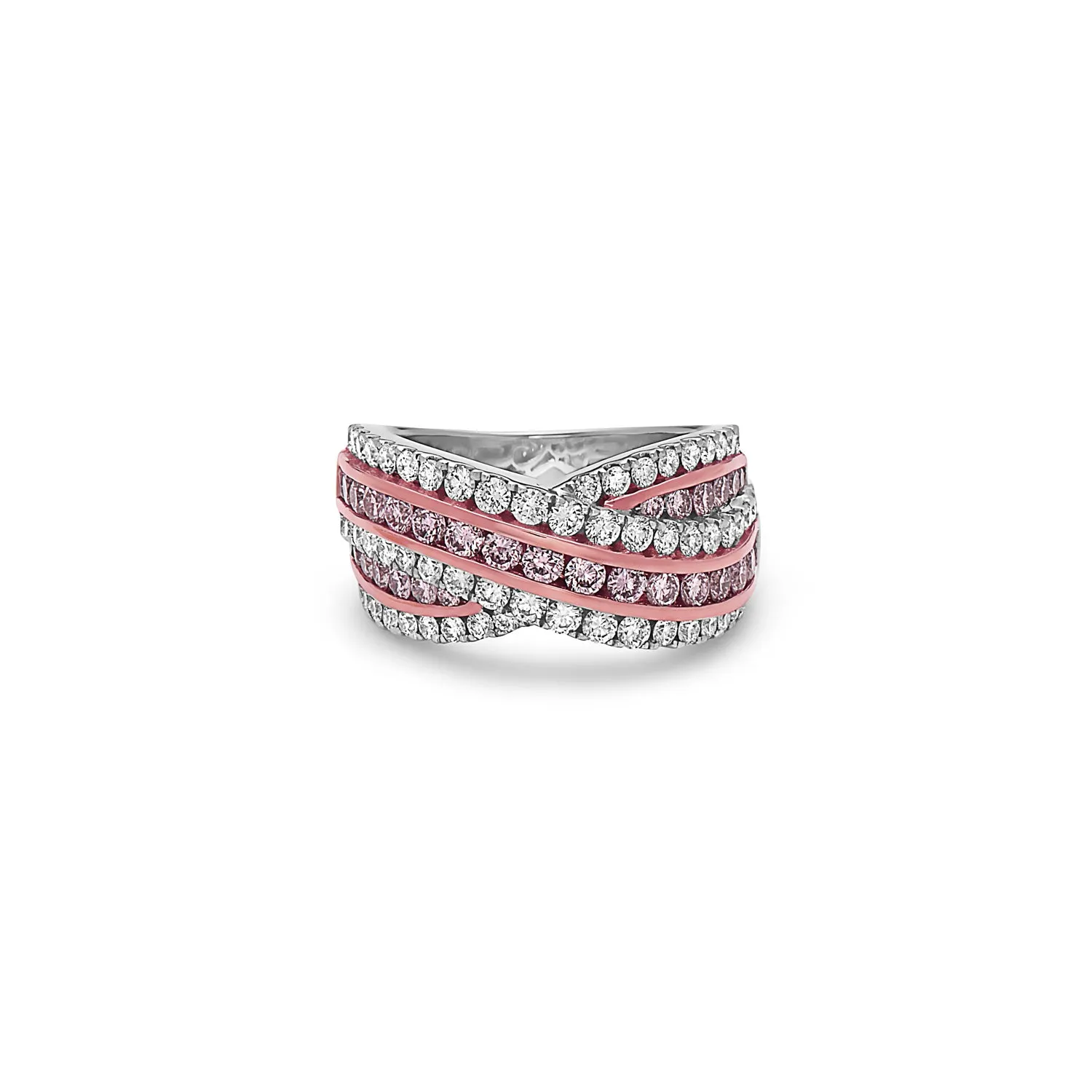 Krypell Collection Platinum and Diamond Overlap Ring