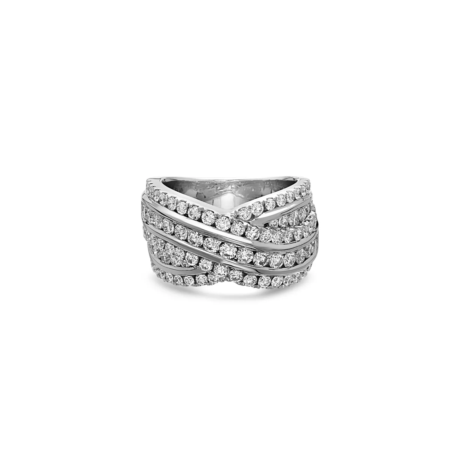 Krypell Collection Platinum and Diamond Overlap Ring