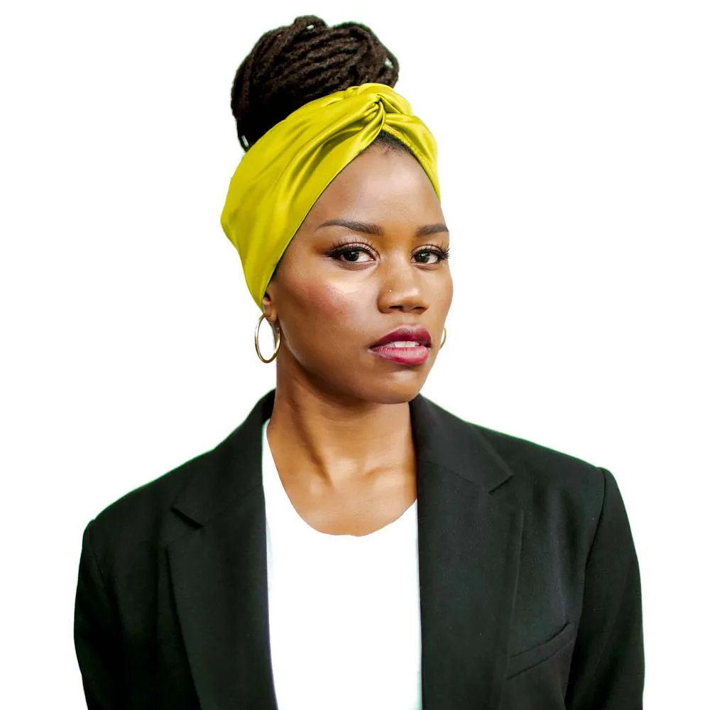 LIME SATIN WIRE HEADBAND