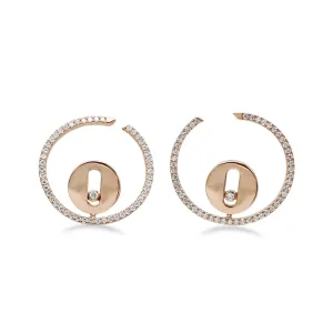 Messika 'Lucky Move PM' Diamond Creole Earrings
