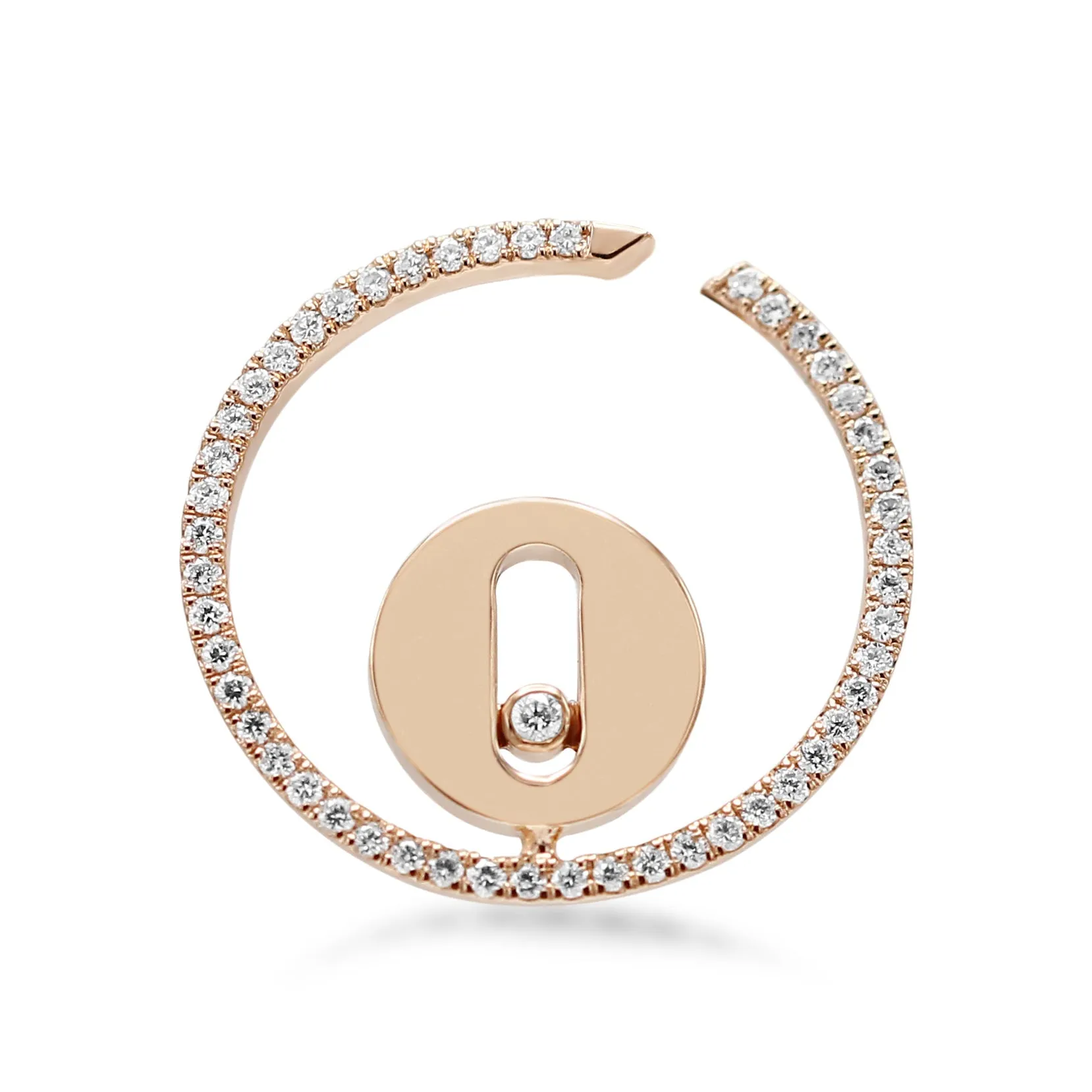 Messika 'Lucky Move PM' Diamond Creole Earrings