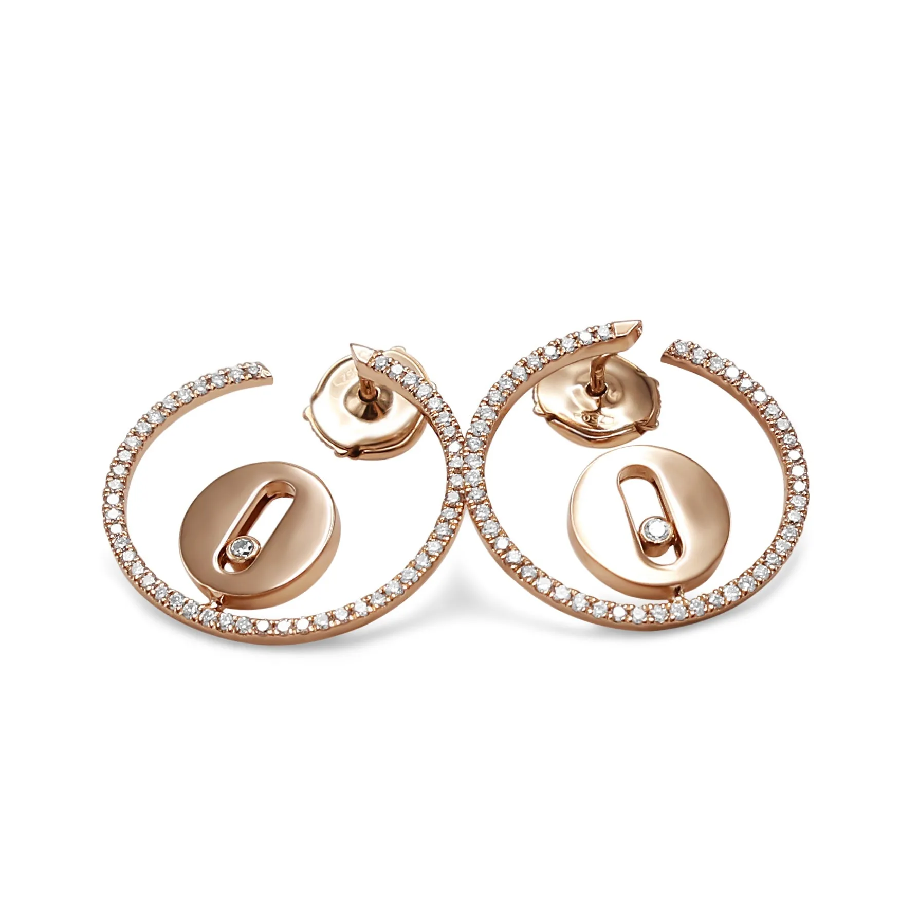Messika 'Lucky Move PM' Diamond Creole Earrings