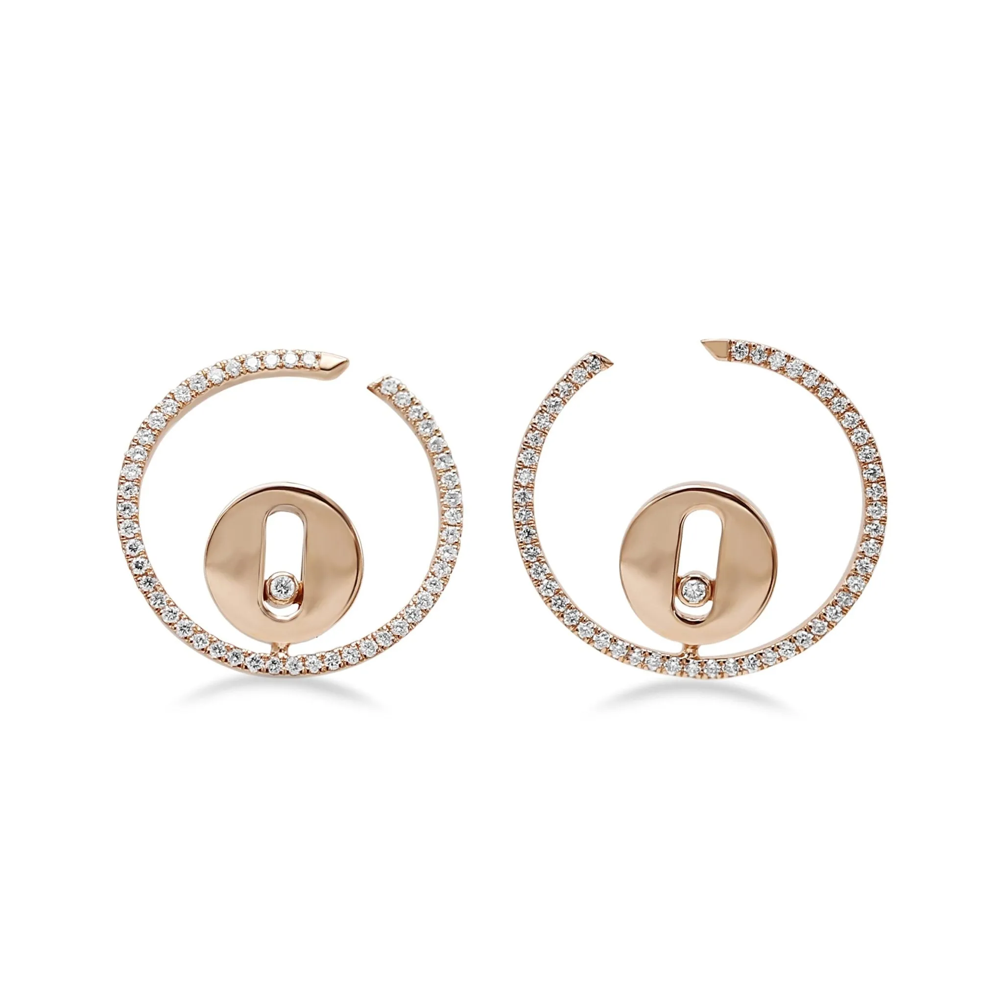 Messika 'Lucky Move PM' Diamond Creole Earrings