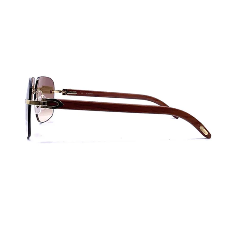 Metal Sunglass Gold With Brown - CCT0041RS001