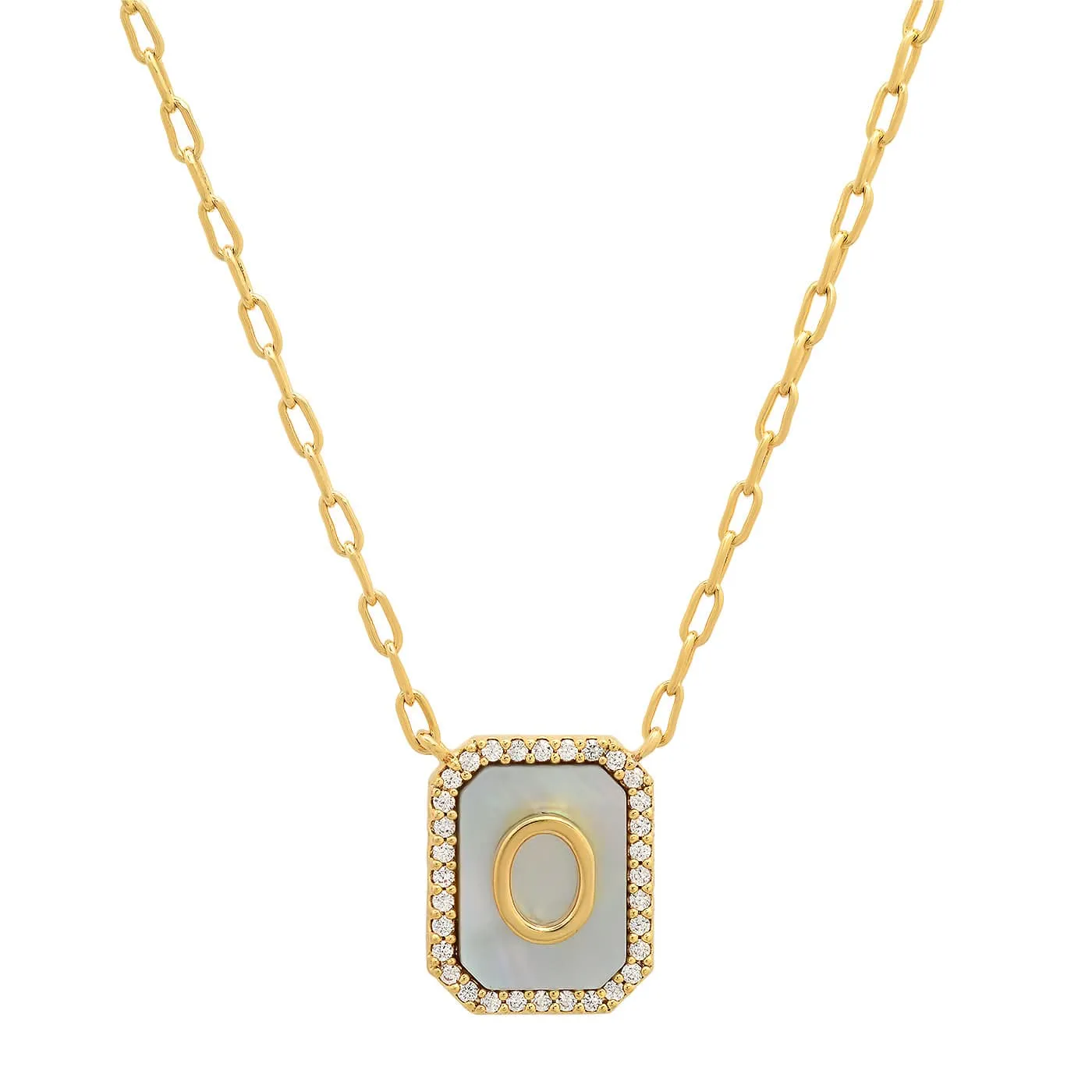 Mother Of Pearl Monogram Necklace