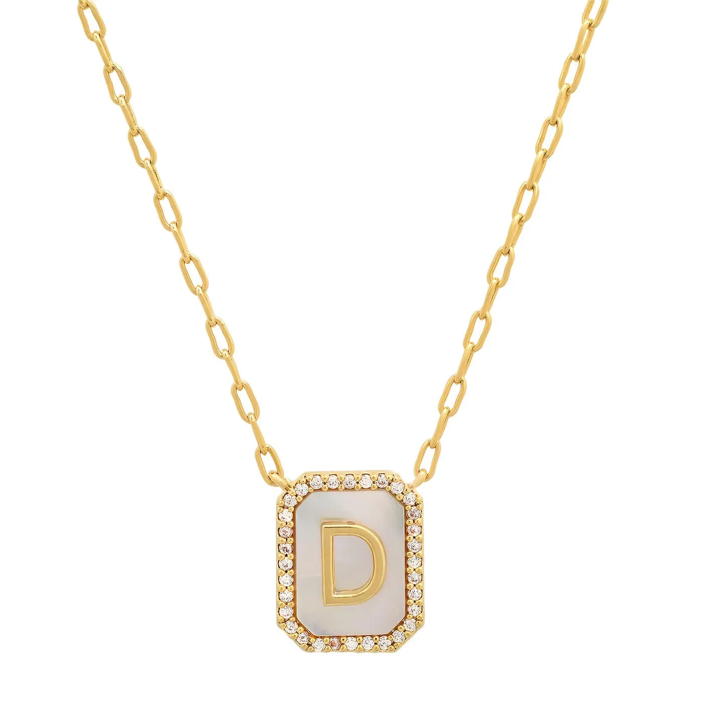 Mother Of Pearl Monogram Necklace