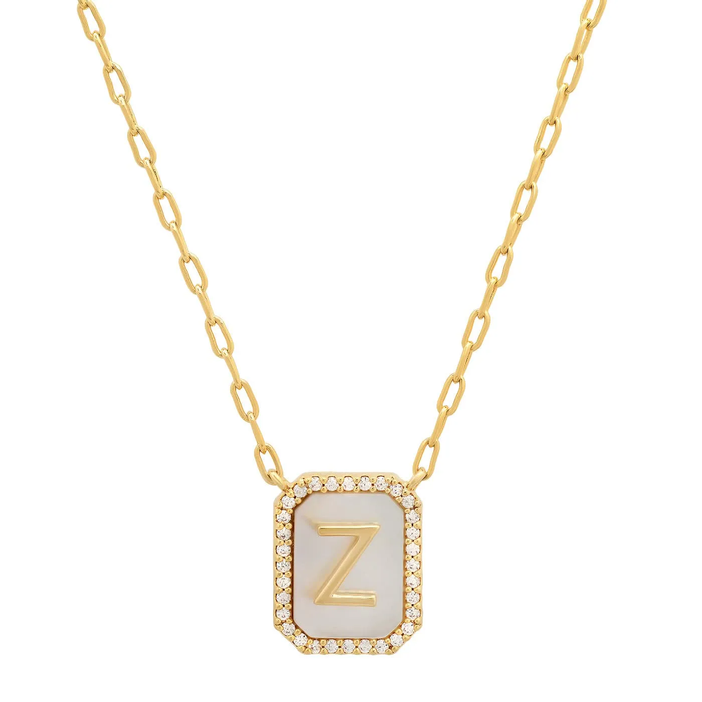Mother Of Pearl Monogram Necklace
