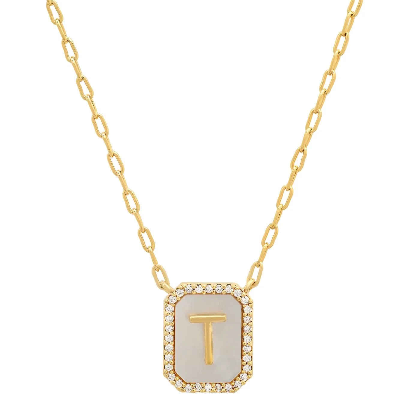 Mother Of Pearl Monogram Necklace