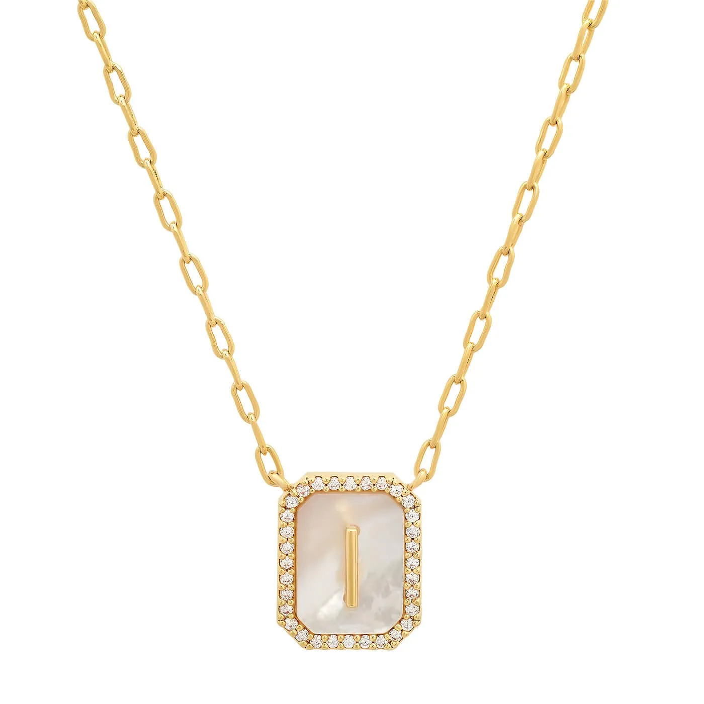 Mother Of Pearl Monogram Necklace