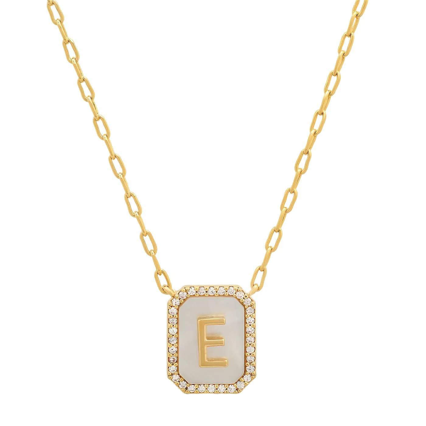 Mother Of Pearl Monogram Necklace