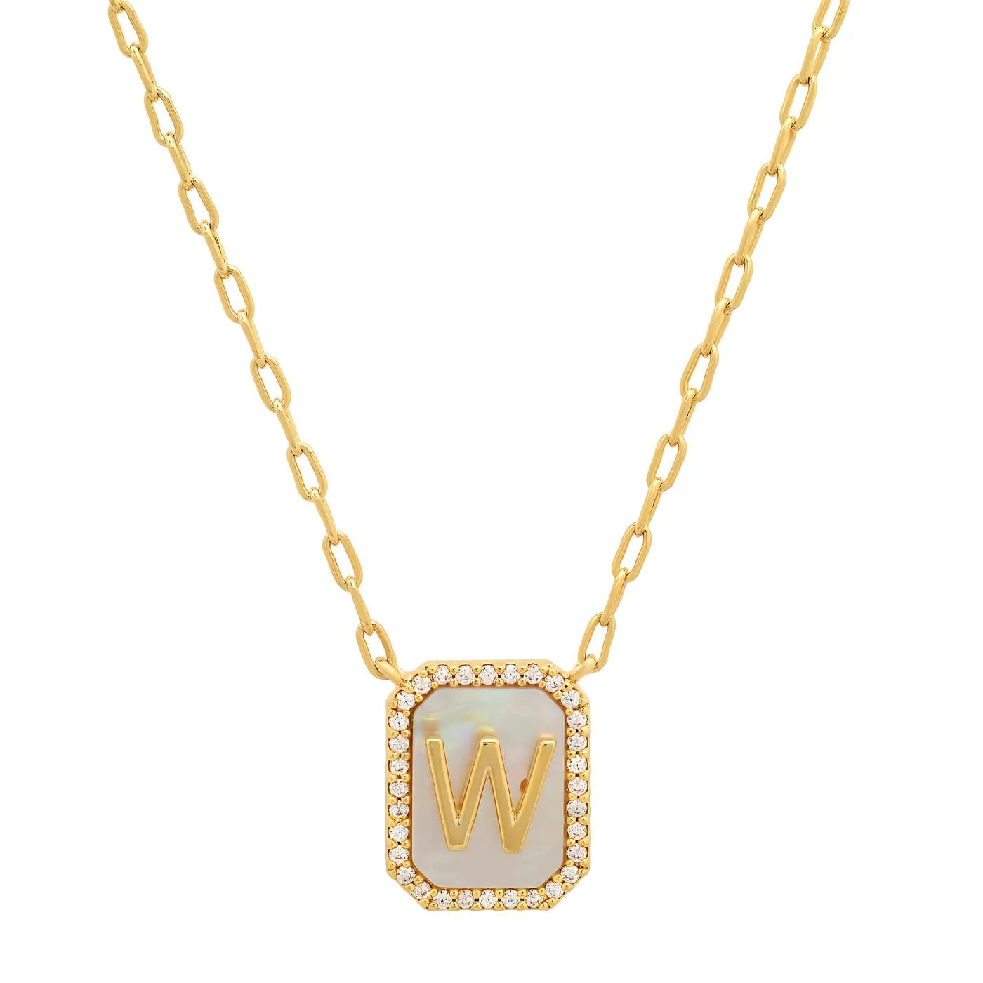Mother Of Pearl Monogram Necklace