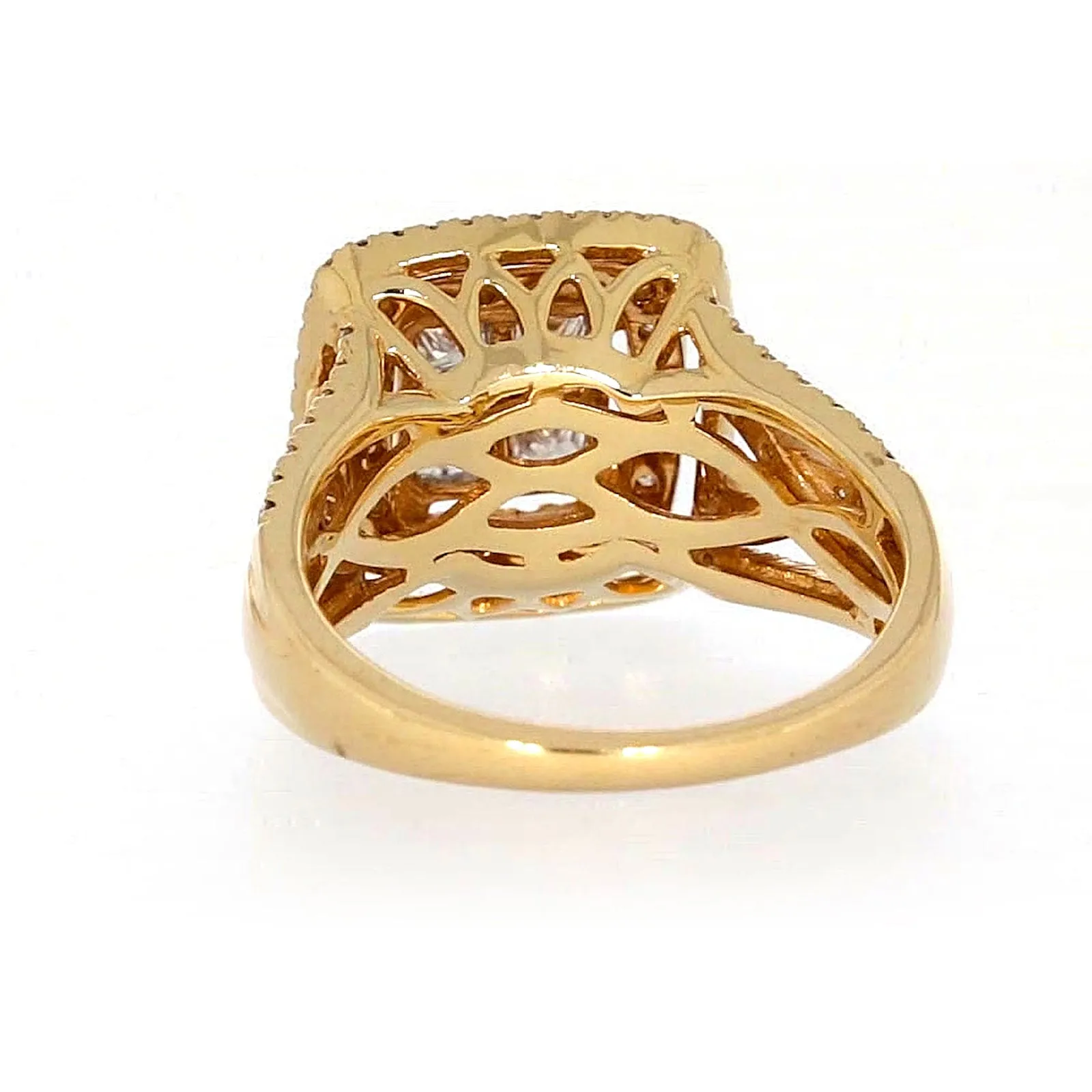 New York 14ct Yellow Gold Princess Cut with 1 1/2 CARAT tw of Diamonds Ring