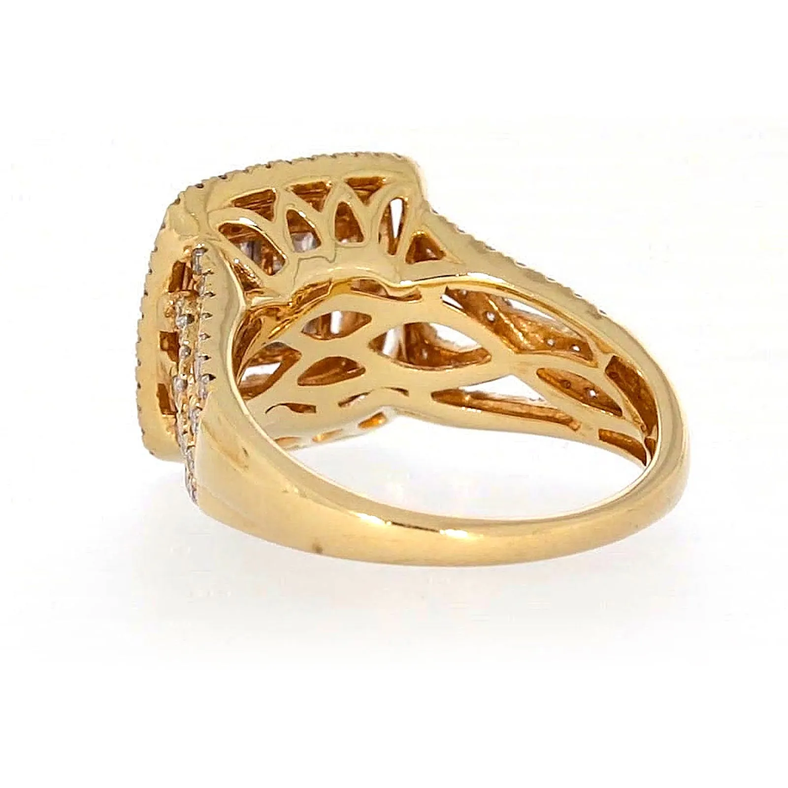 New York 14ct Yellow Gold Princess Cut with 1 1/2 CARAT tw of Diamonds Ring