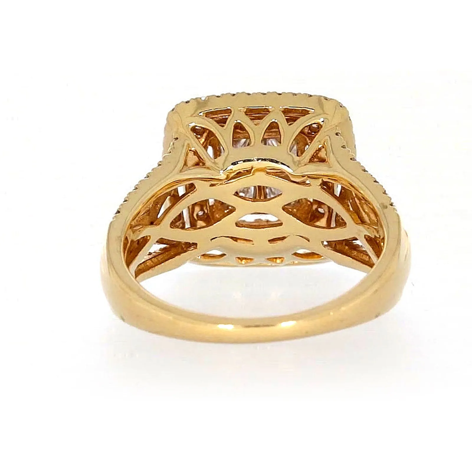 New York 14ct Yellow Gold Princess Cut with 1 1/2 CARAT tw of Diamonds Ring