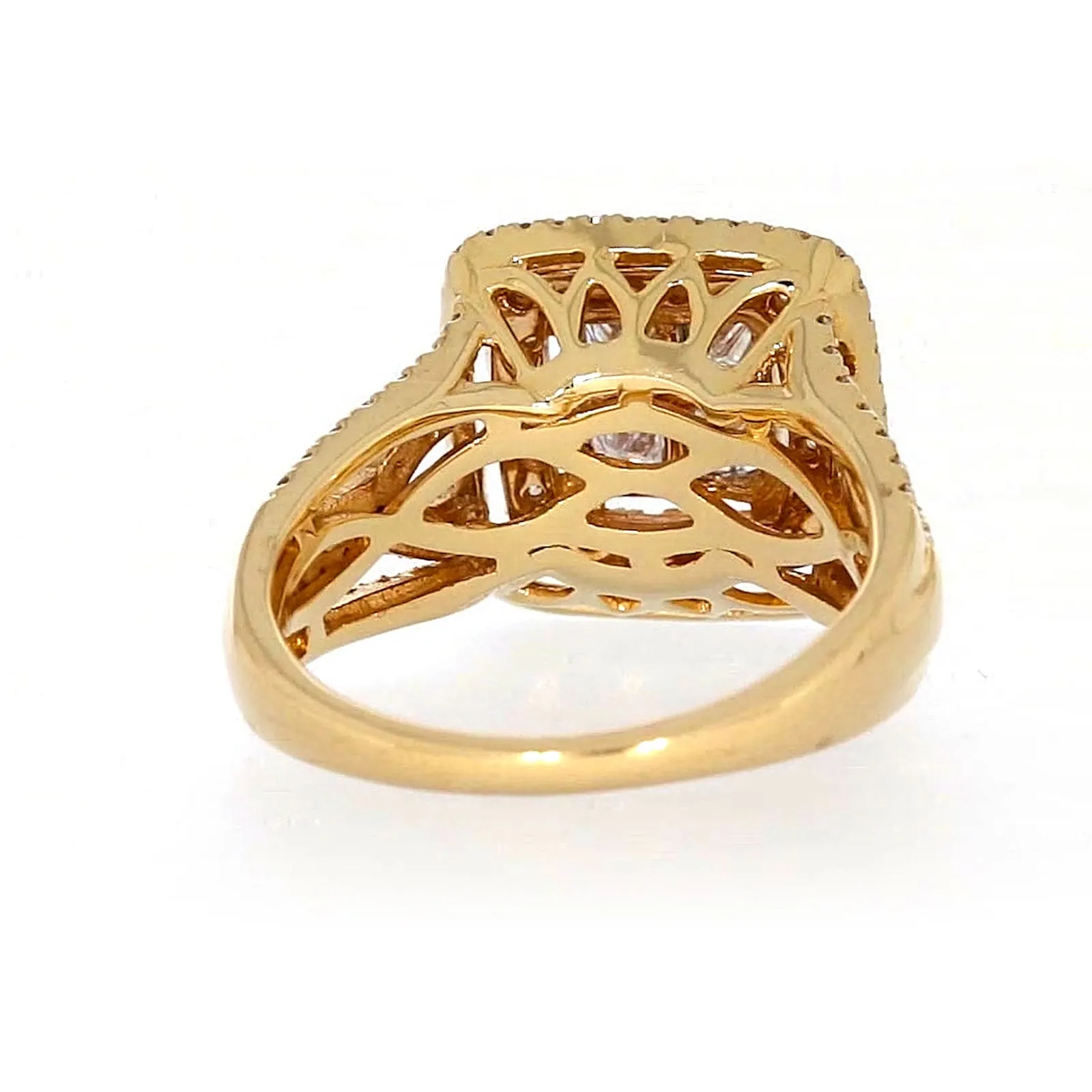 New York 14ct Yellow Gold Princess Cut with 1 1/2 CARAT tw of Diamonds Ring