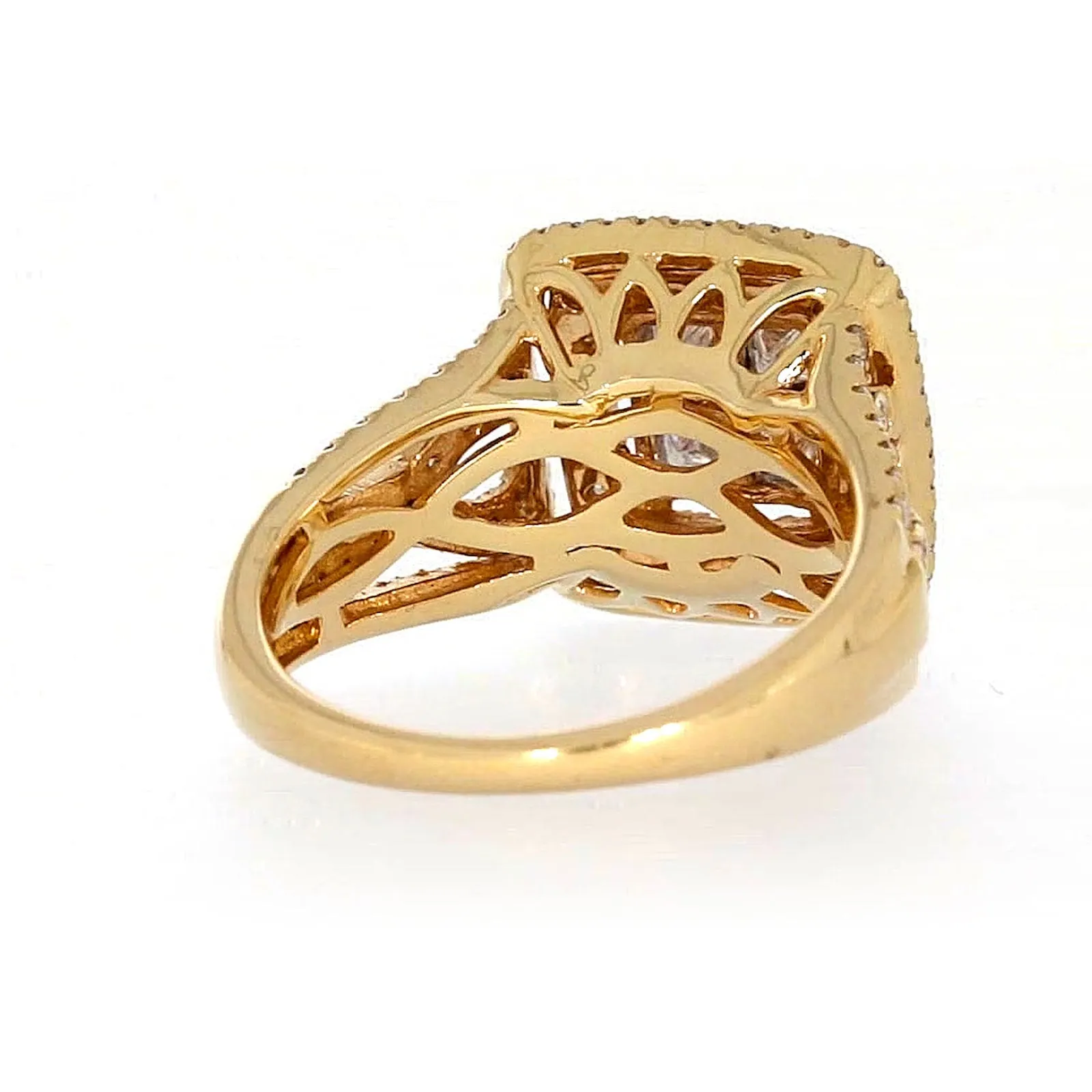 New York 14ct Yellow Gold Princess Cut with 1 1/2 CARAT tw of Diamonds Ring