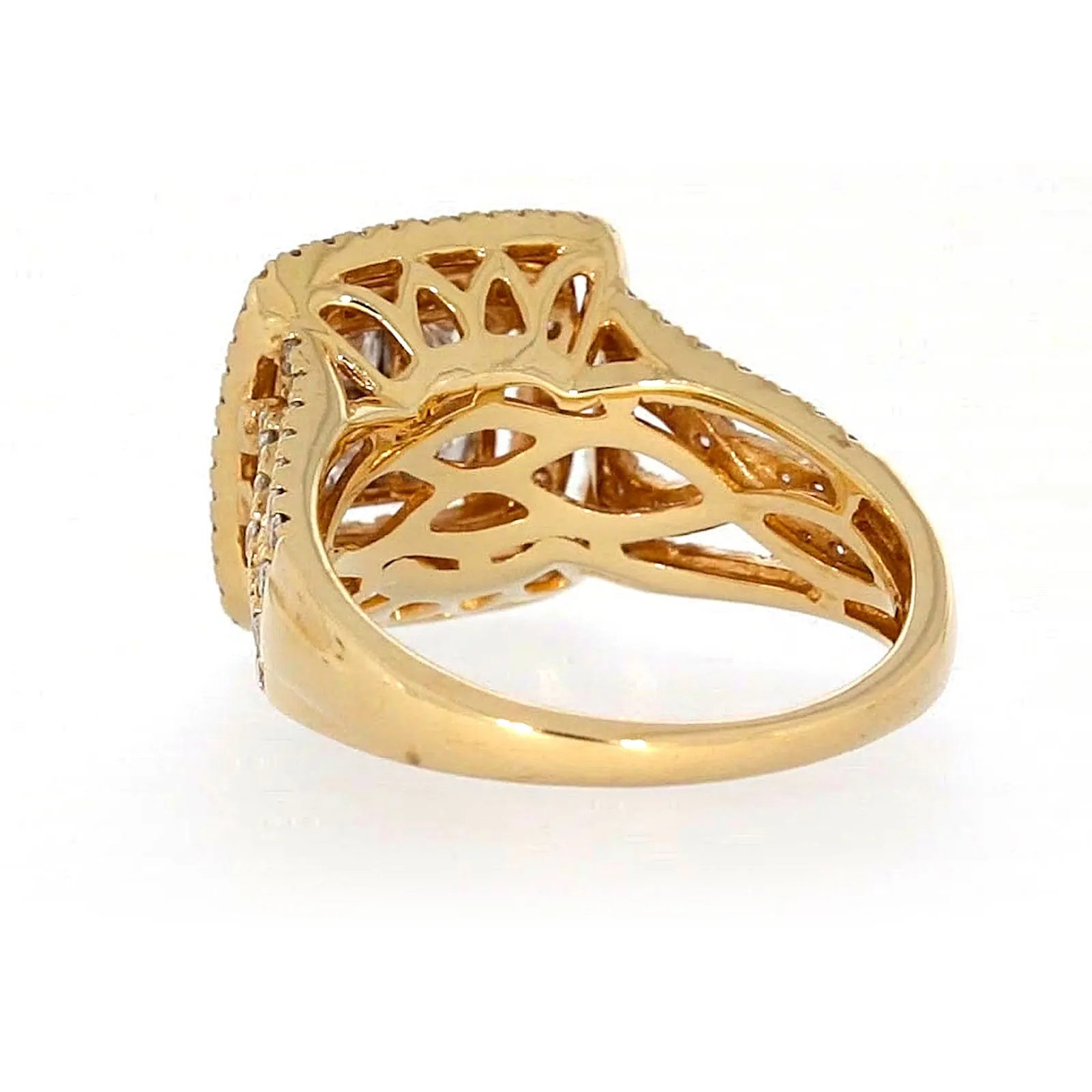 New York 14ct Yellow Gold Princess Cut with 1 1/2 CARAT tw of Diamonds Ring