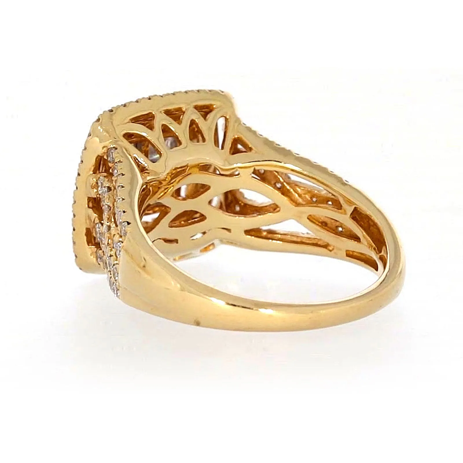 New York 14ct Yellow Gold Princess Cut with 1 1/2 CARAT tw of Diamonds Ring