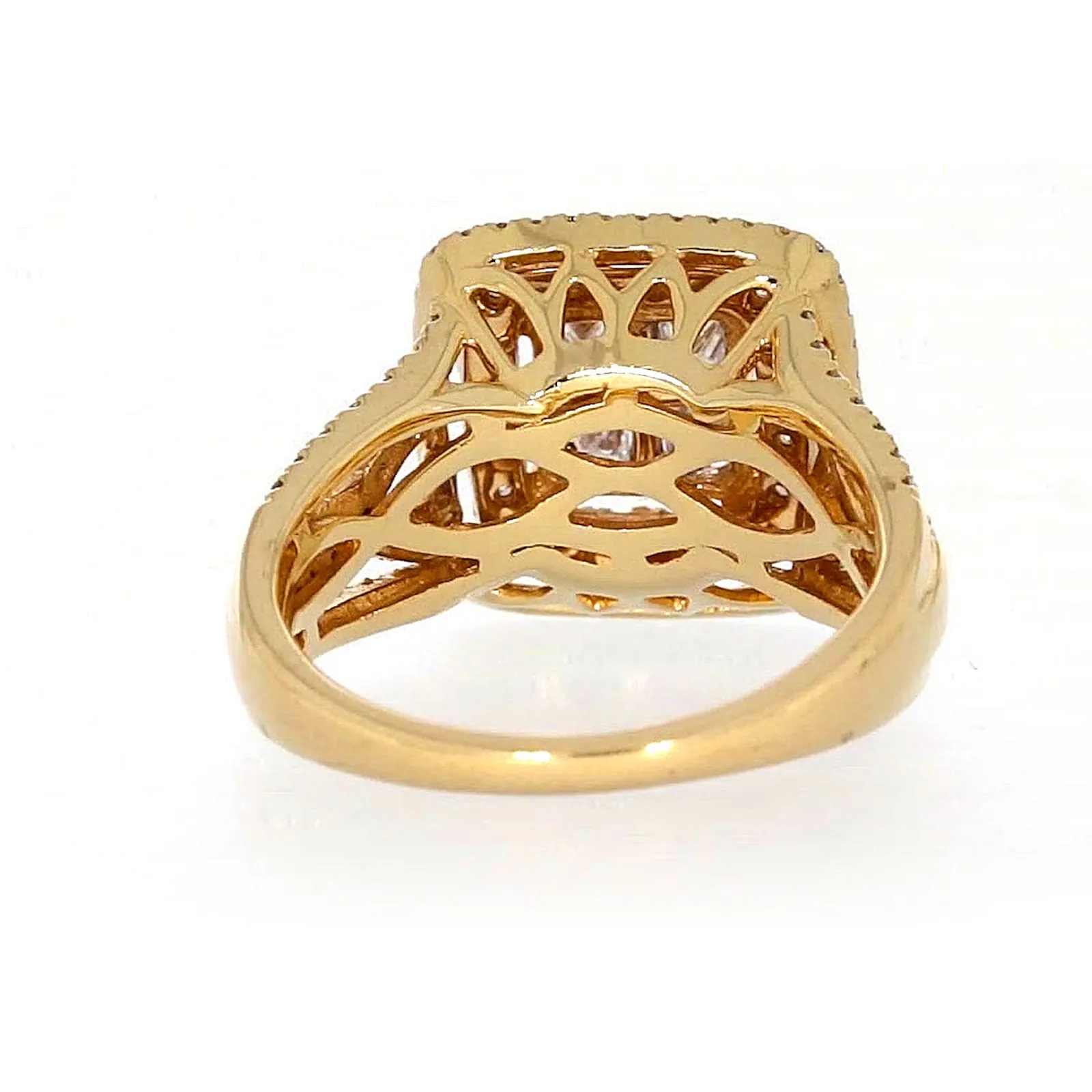New York 14ct Yellow Gold Princess Cut with 1 1/2 CARAT tw of Diamonds Ring