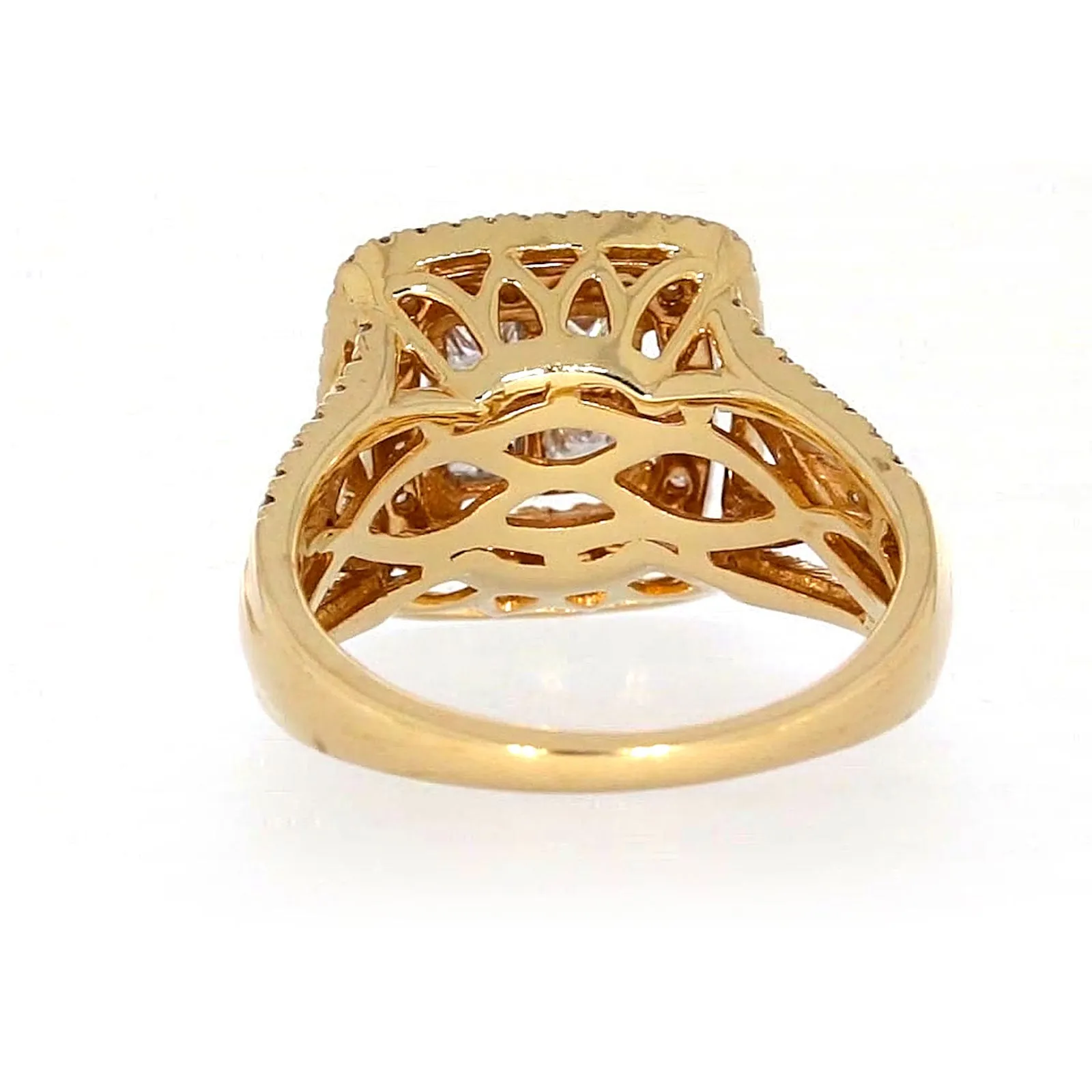 New York 14ct Yellow Gold Princess Cut with 1 1/2 CARAT tw of Diamonds Ring