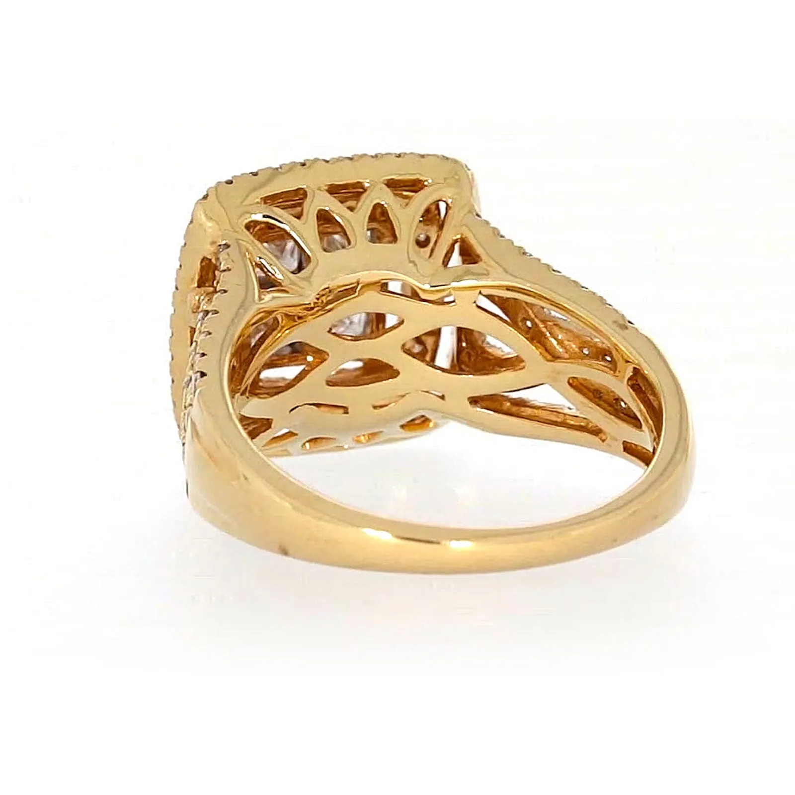 New York 14ct Yellow Gold Princess Cut with 1 1/2 CARAT tw of Diamonds Ring