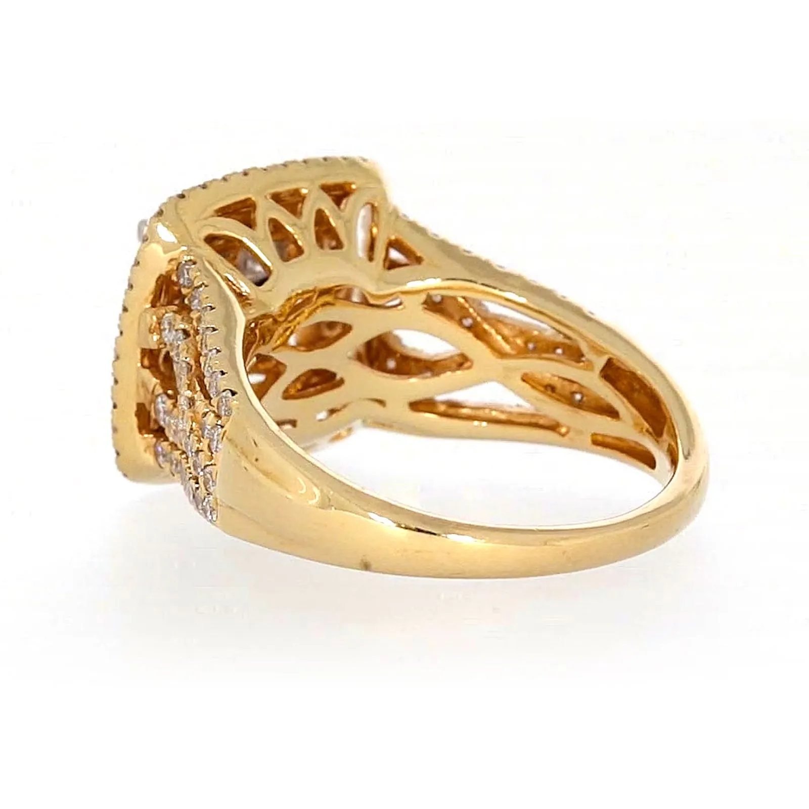 New York 14ct Yellow Gold Princess Cut with 1 1/2 CARAT tw of Diamonds Ring