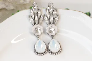 OPAL CRYSTAL Dangle Earrings