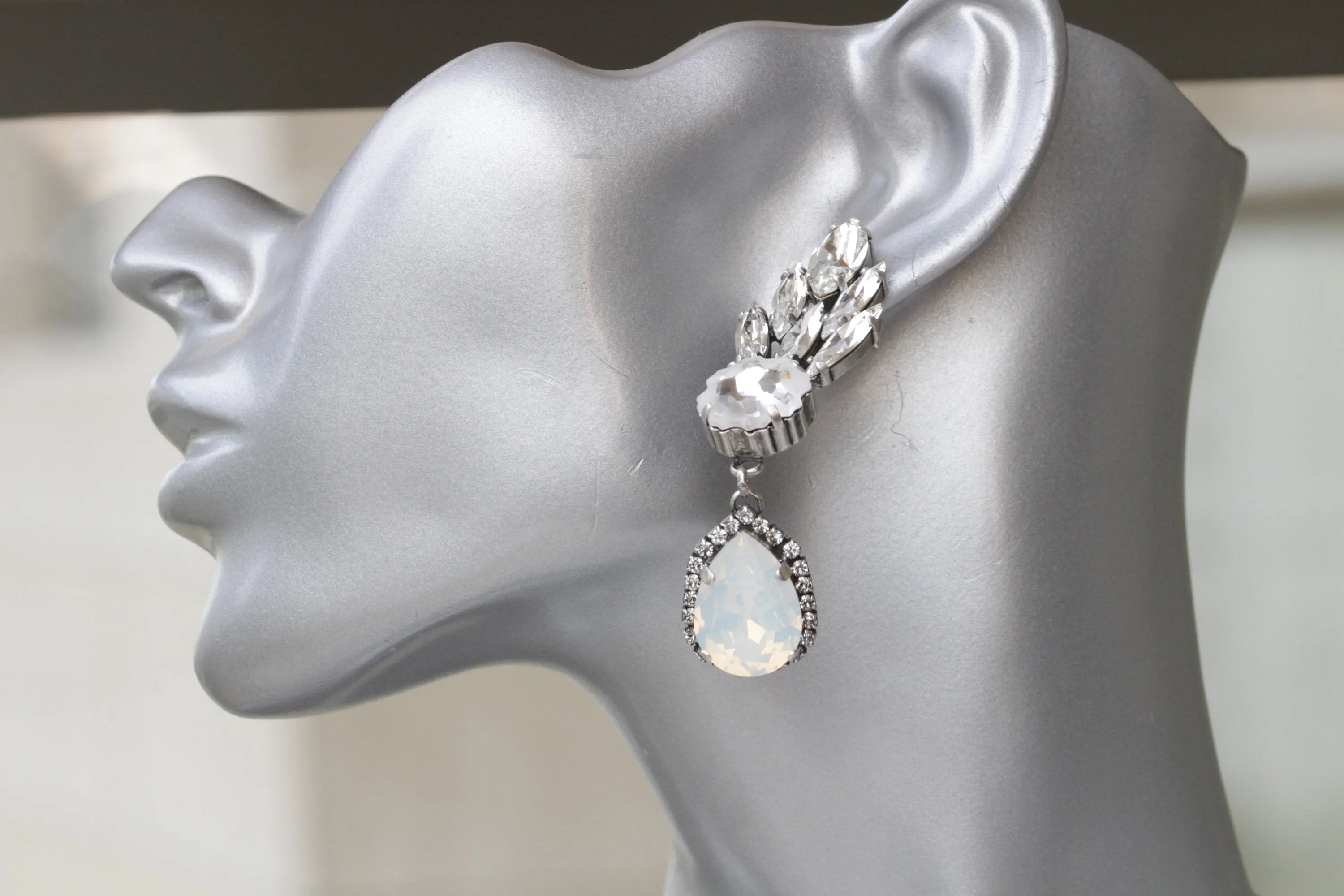 OPAL CRYSTAL Dangle Earrings