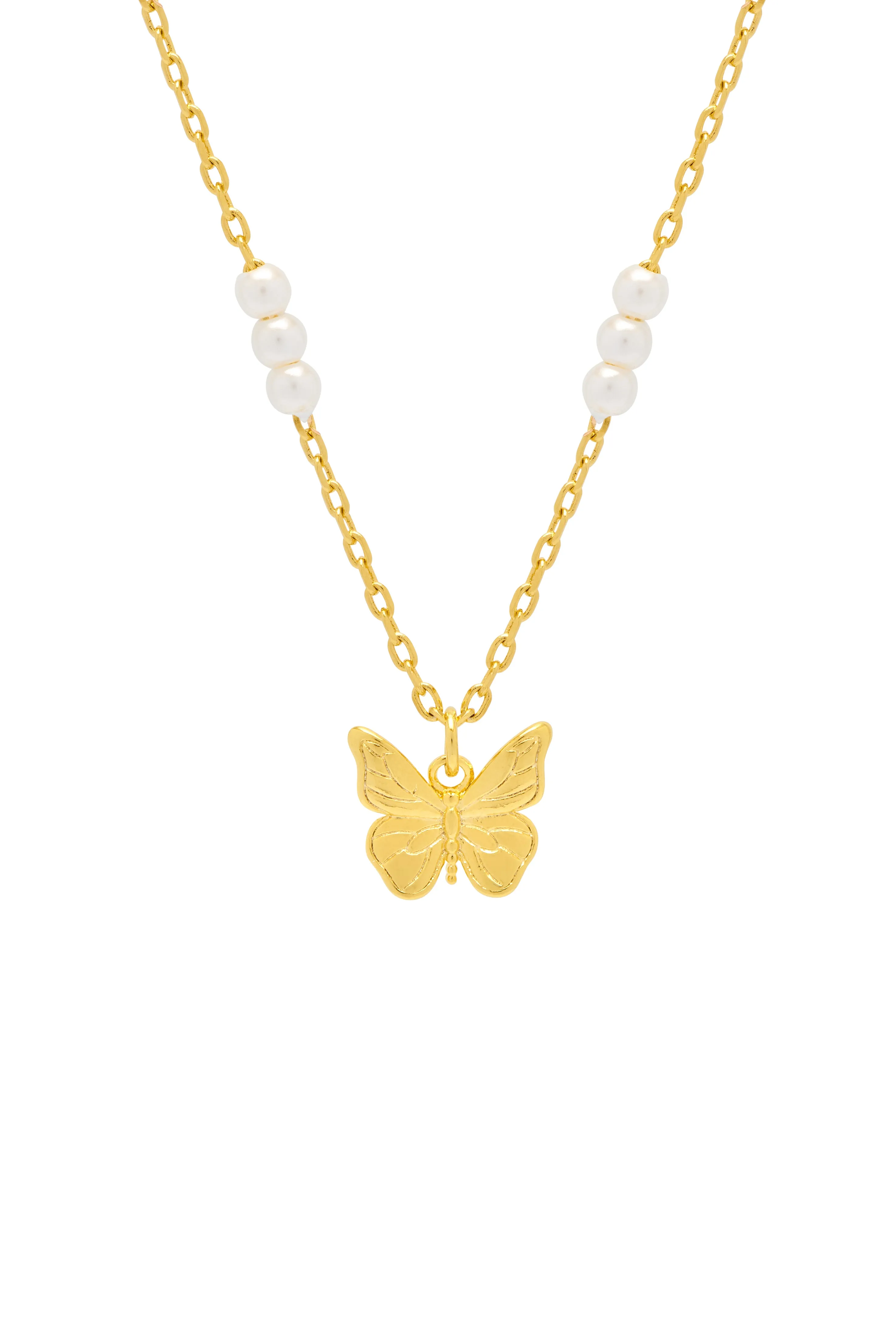 Pearl Butterfly Pendant Necklace