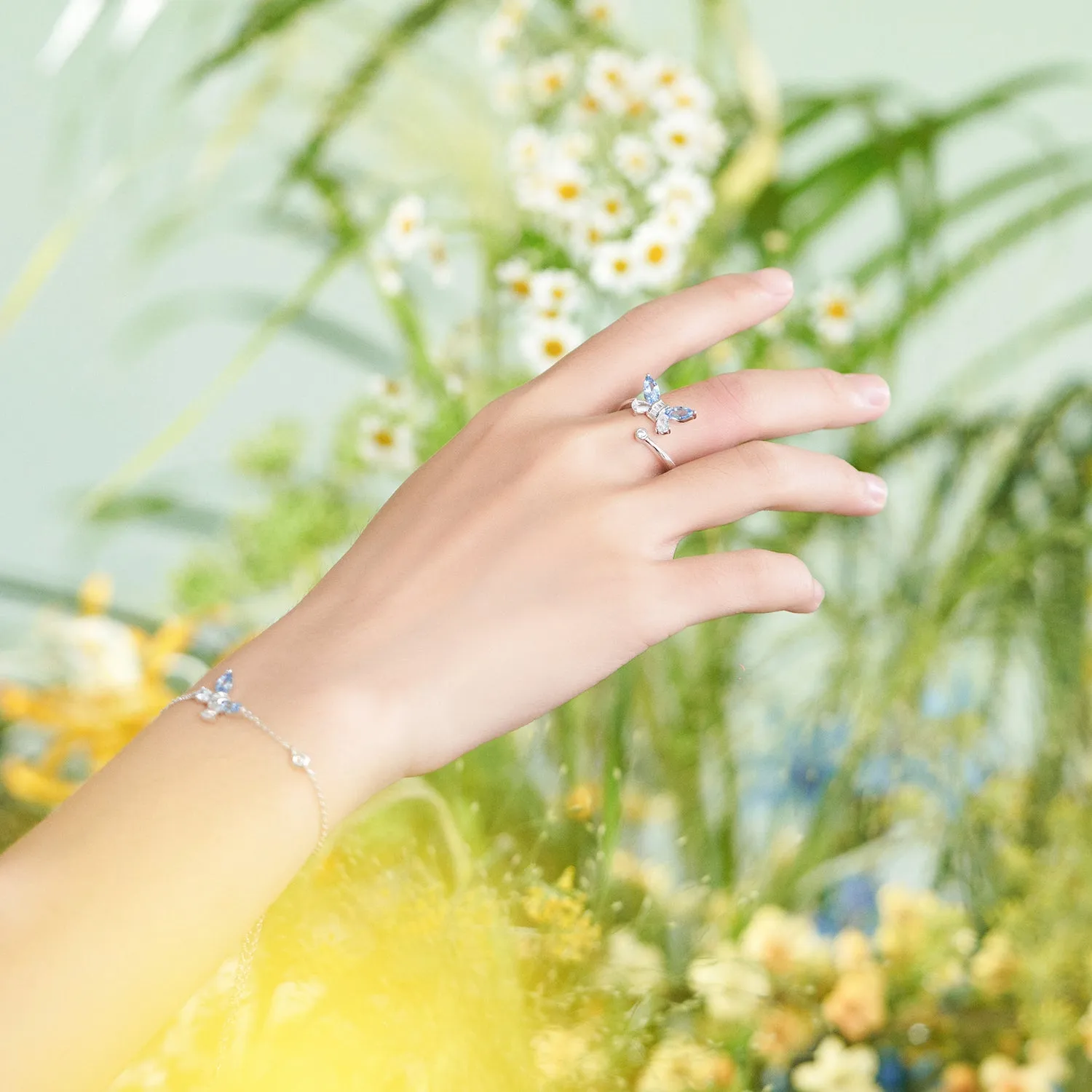 "Azura" Butterfly Statement Sterling Silver Ring
