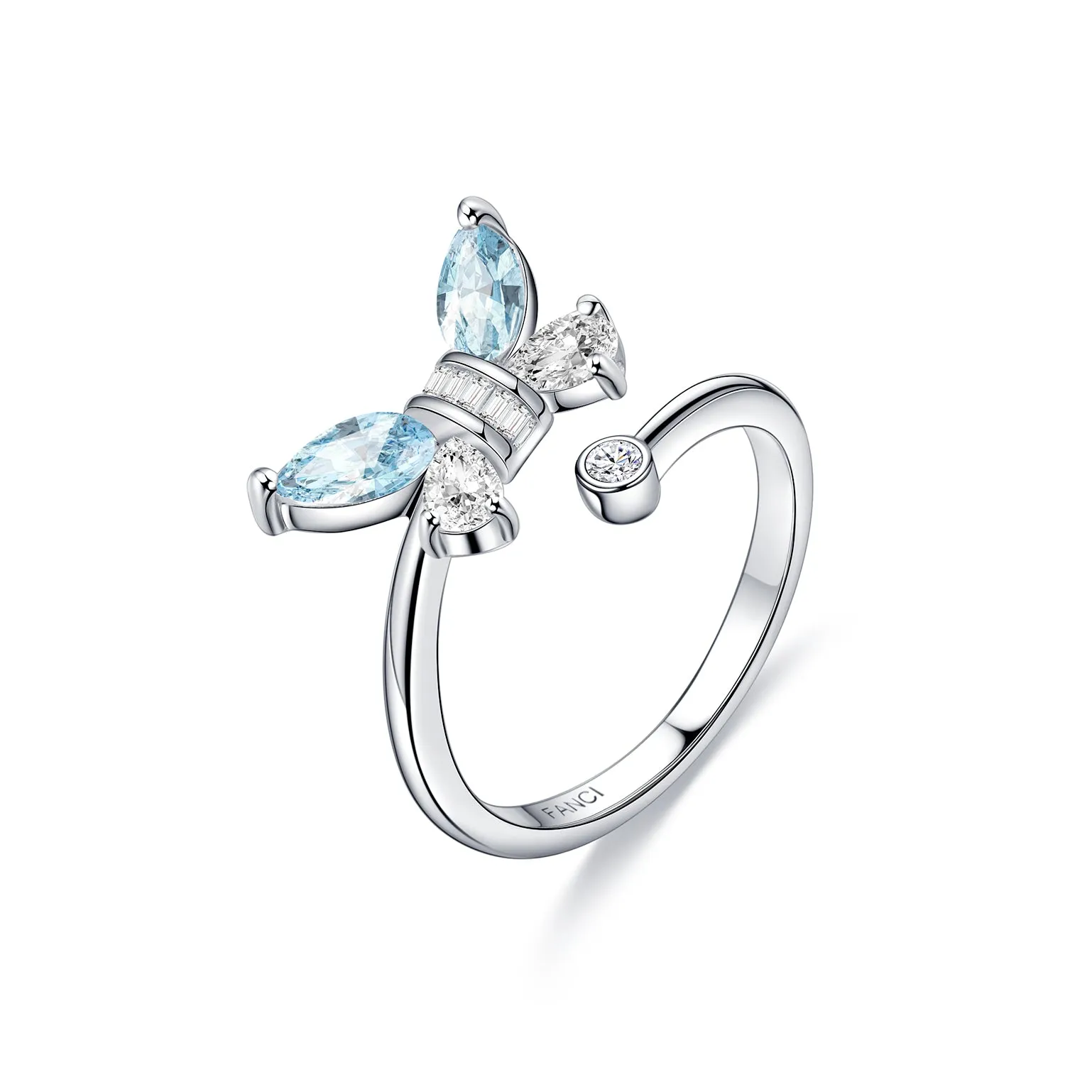"Azura" Butterfly Statement Sterling Silver Ring