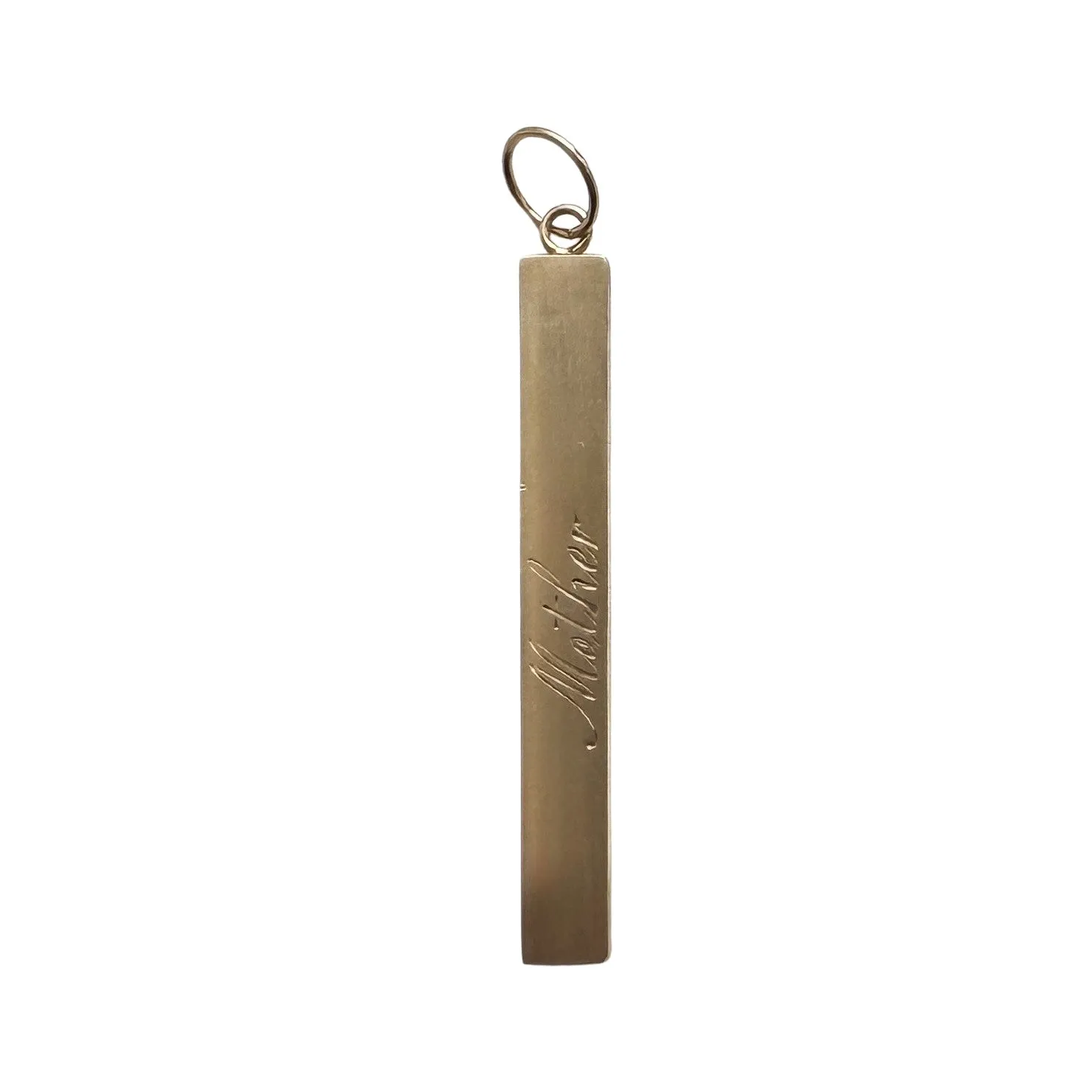 reimagined A N T I Q U E // timeless Mother / 10k yellow gold Mother bar pendant / a brooch conversion