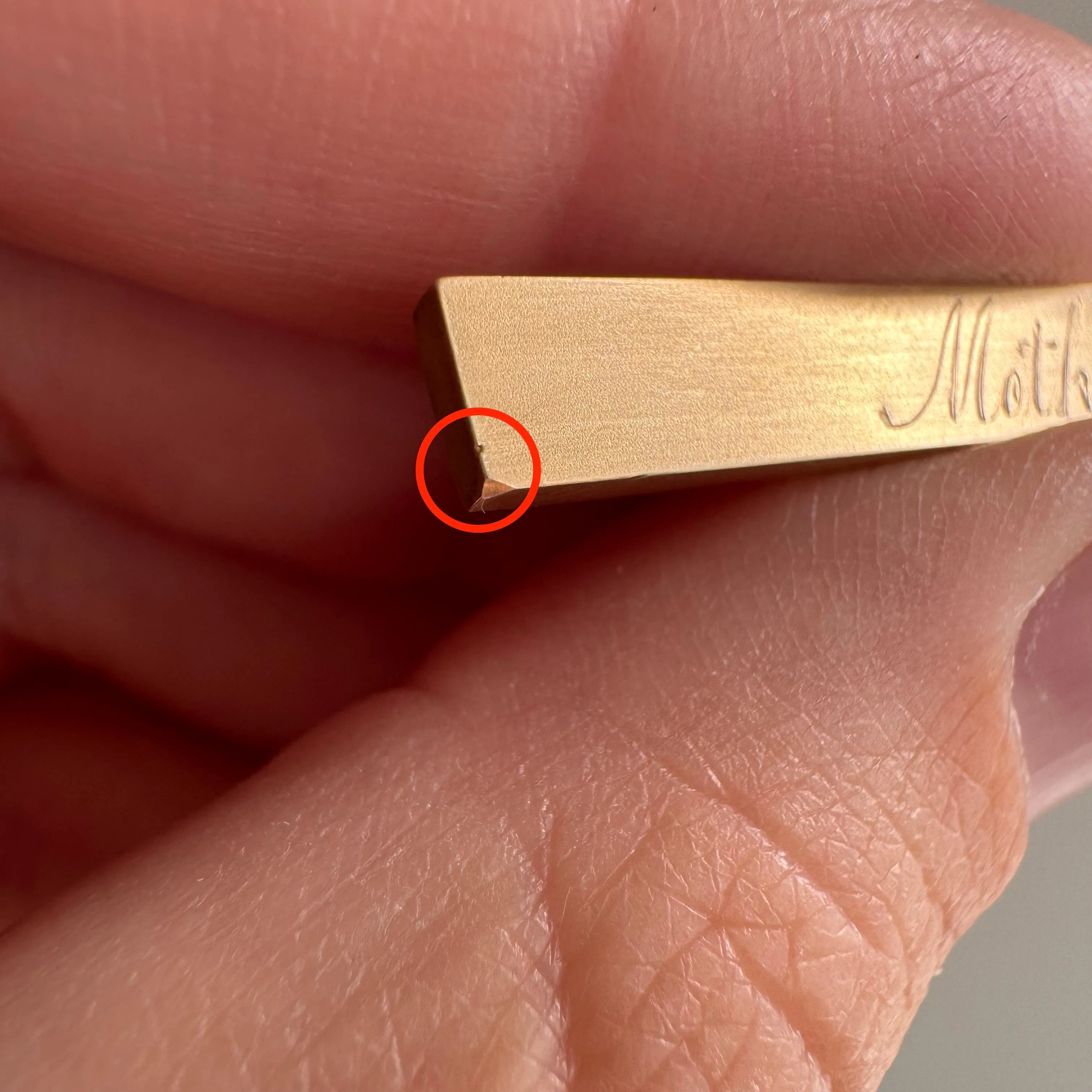 reimagined A N T I Q U E // timeless Mother / 10k yellow gold Mother bar pendant / a brooch conversion