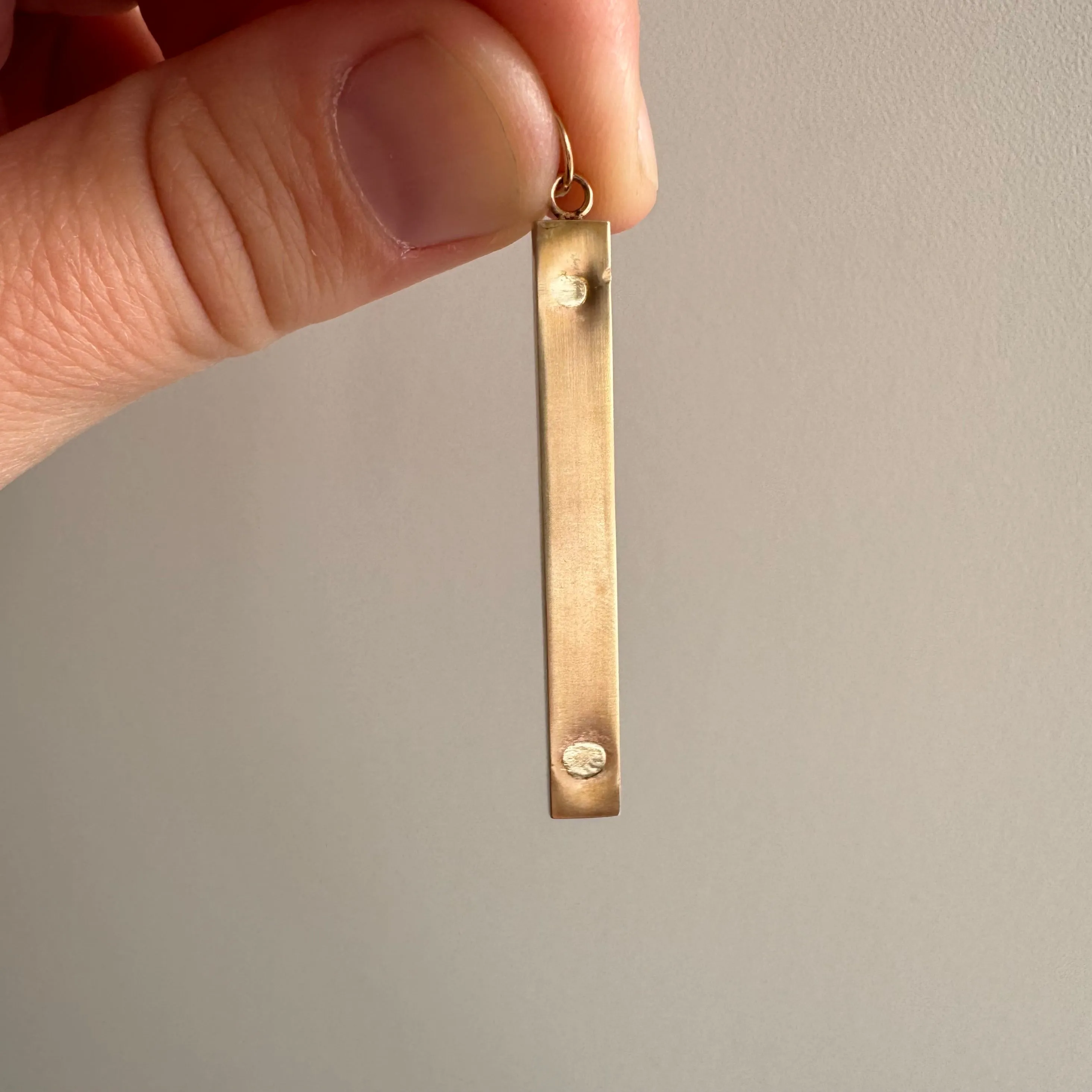 reimagined A N T I Q U E // timeless Mother / 10k yellow gold Mother bar pendant / a brooch conversion