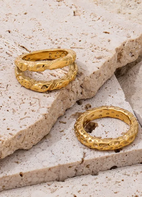 Ring | Astrid Asteroid | Single | 18K Gold Plated
