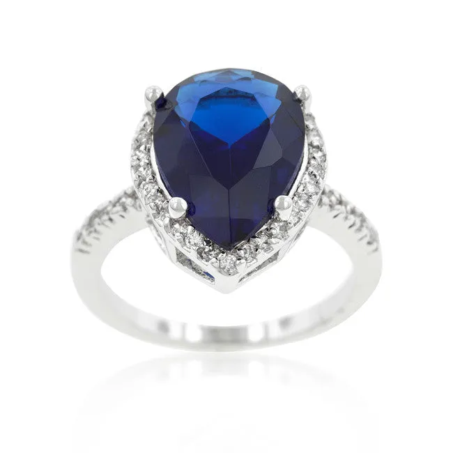 Sapphire Drop Ring