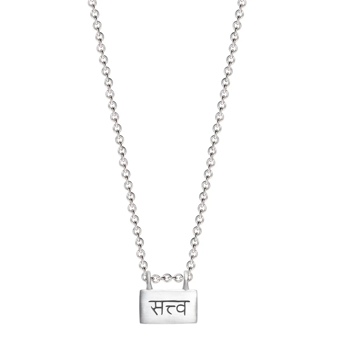 Sterling Silver Sattva 'Goodness' Slate Pendant
