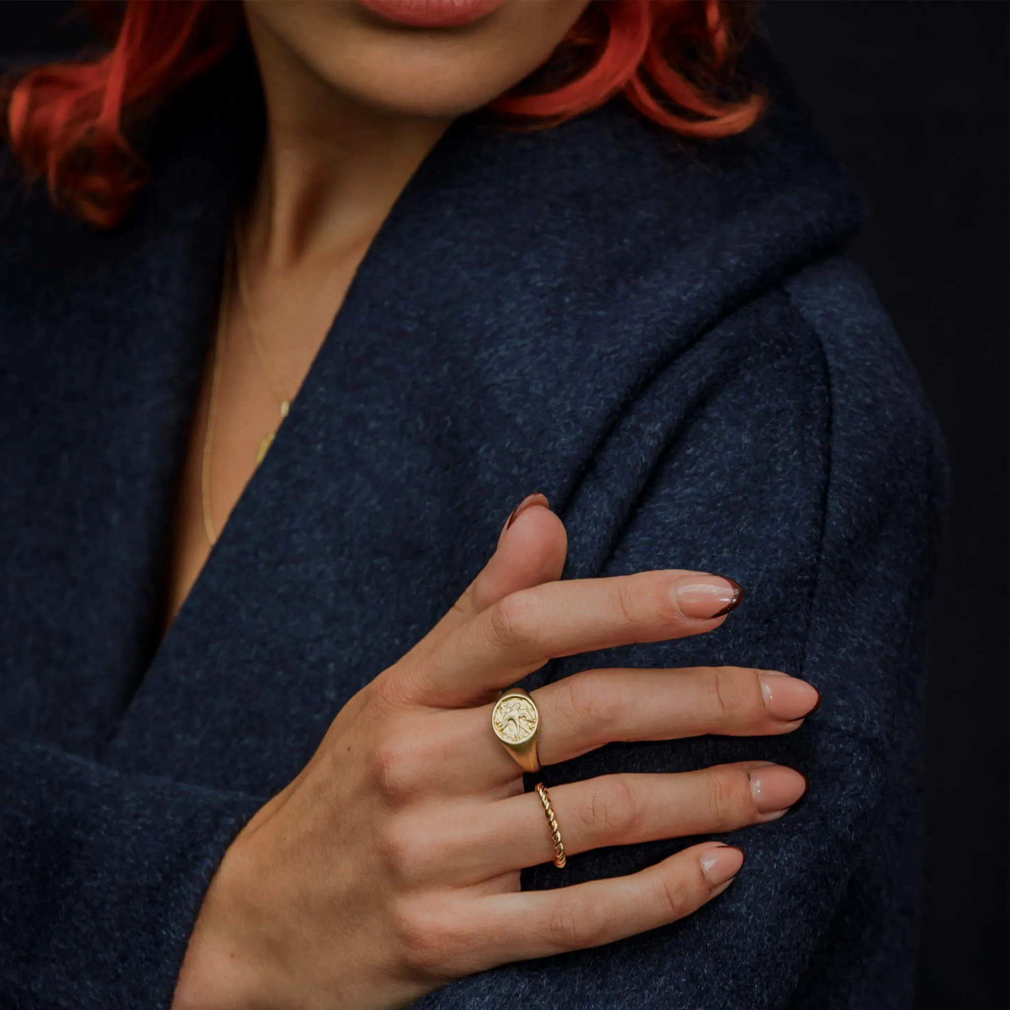 The Voyager Swallow Signet Ring