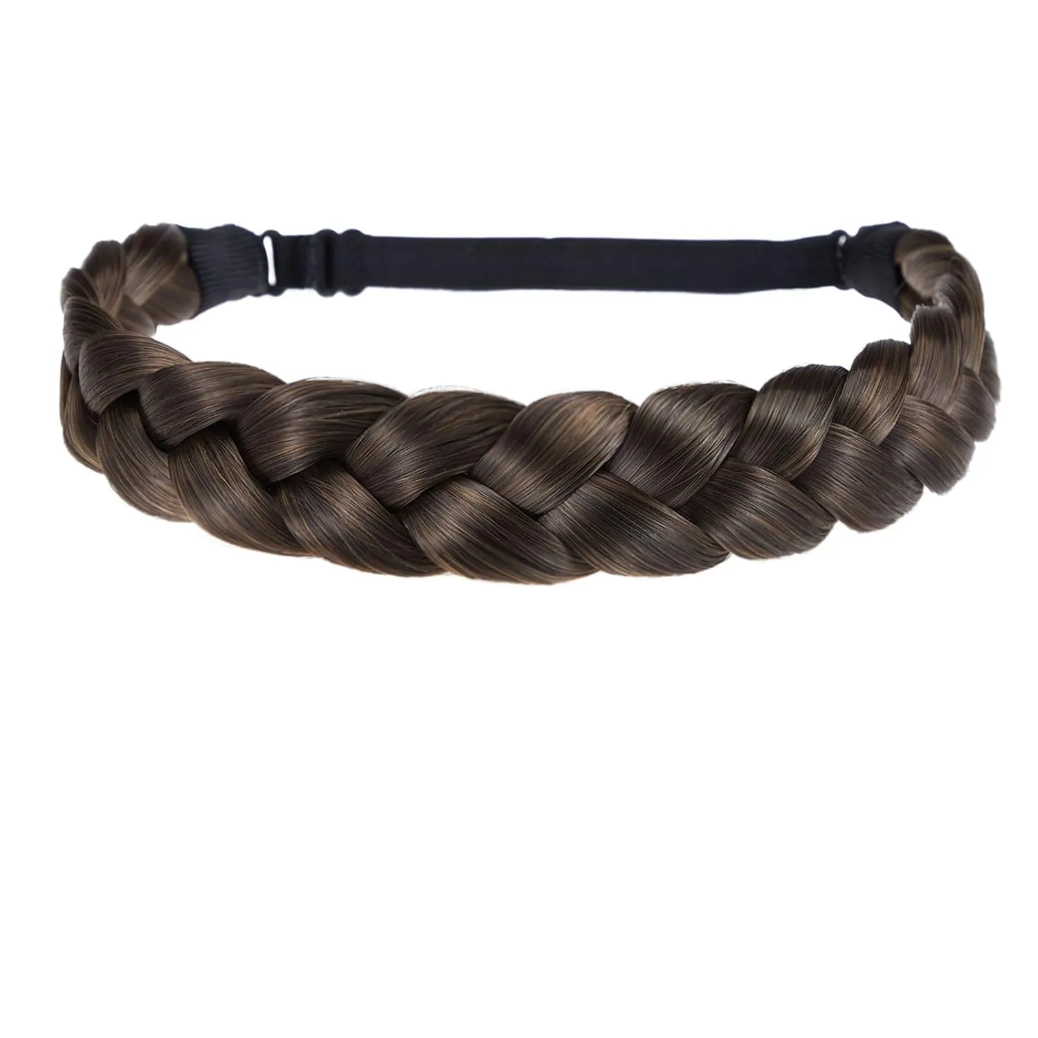 TOECWEGR Braid Headband 3 Strands Synthetic Braided Headbands Stretch Plaited Hairpiece Fashion Girl Costume Hair Accessories