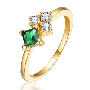 Toi Et Moi Lab Created Moissanite Green Cluster Ring