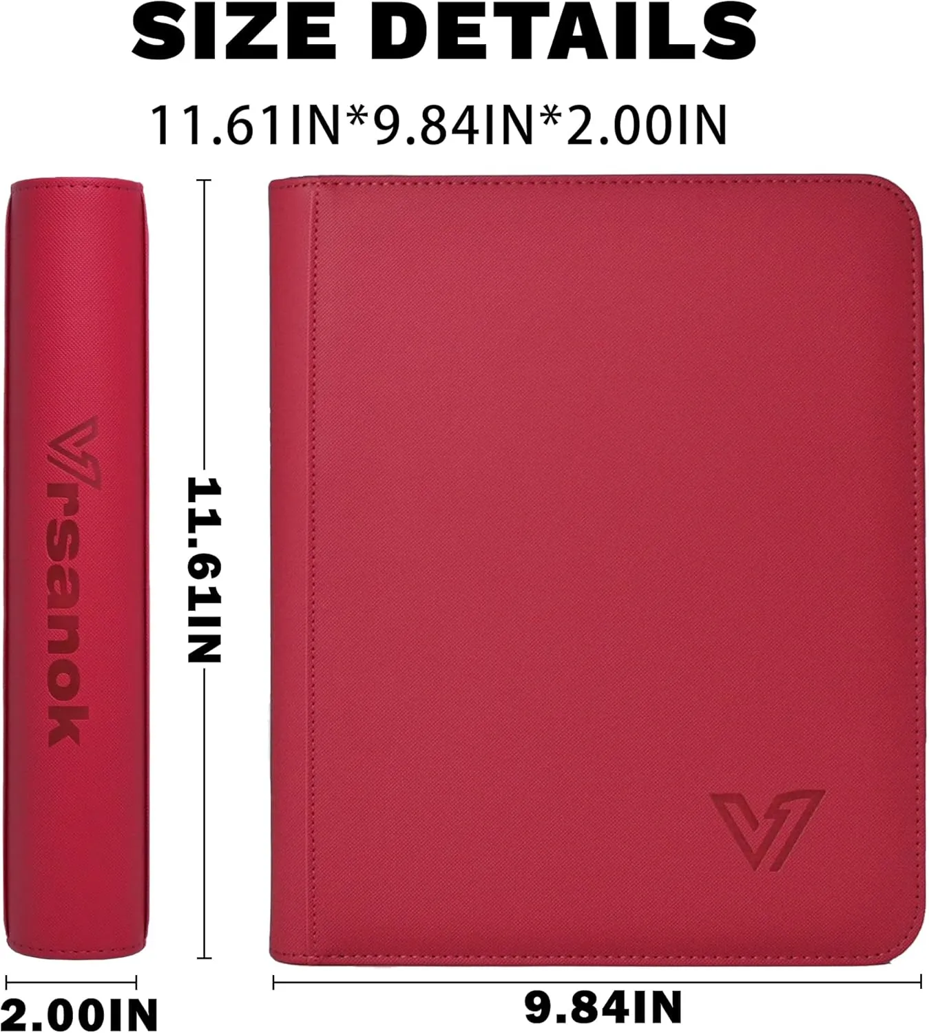 Toploaders Binder,Holds 128 Top Loaders,4 Pocket Top Loader Binder for 3" x 4"Rigid Cards,Double Sided Card Binder Abulm in 3"x4"Toploaders for Trading Cards
