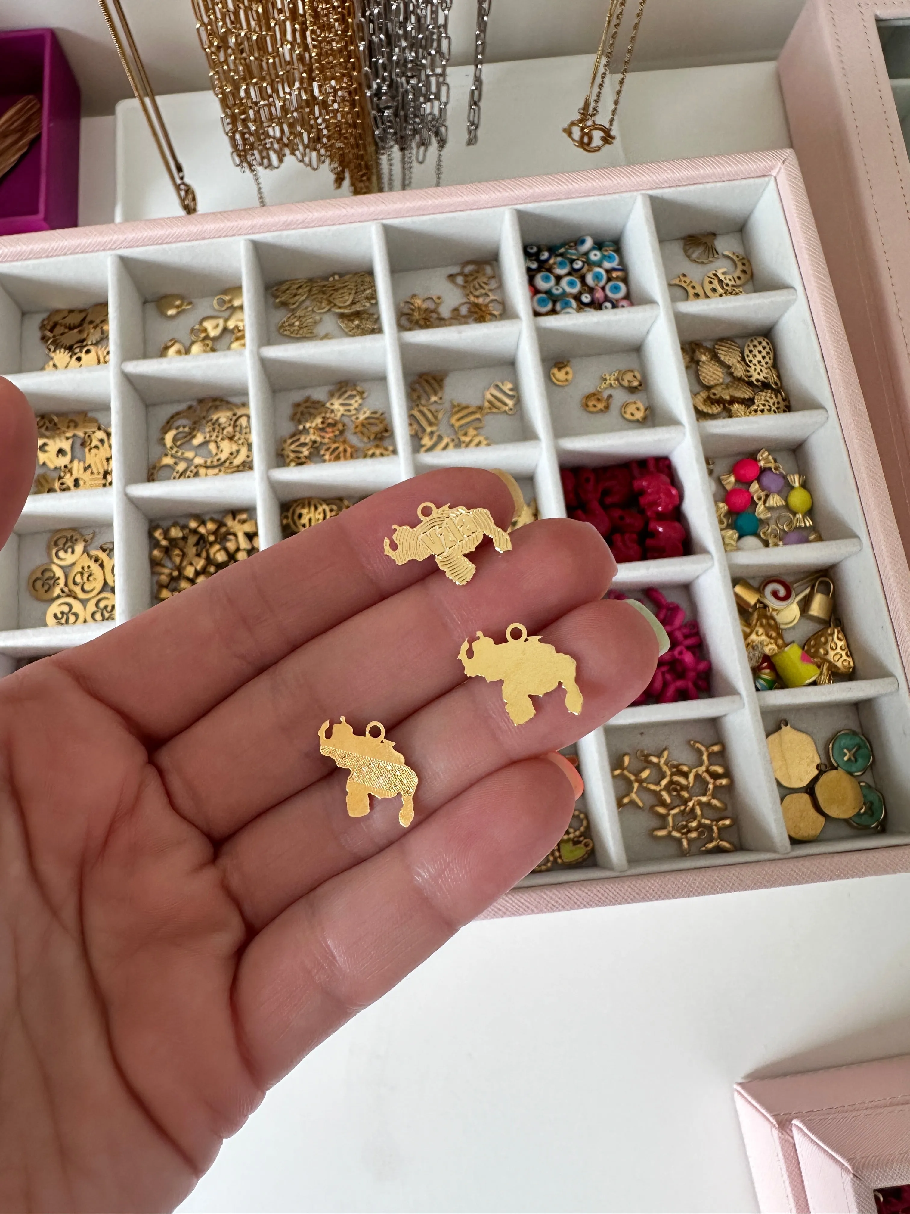 Venezuelan mini map necklace with crystals