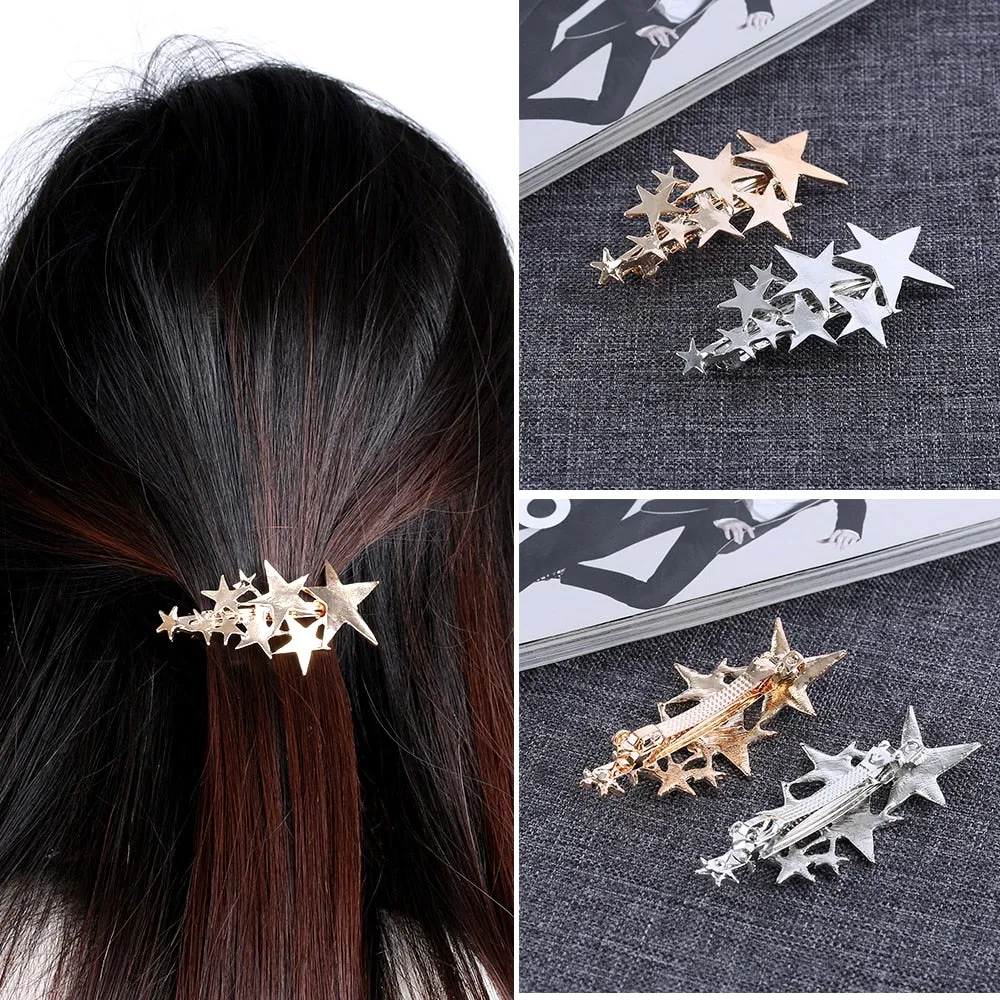 VenusFox Leaf Feather Metal Geometry Hair Clip Hairpin