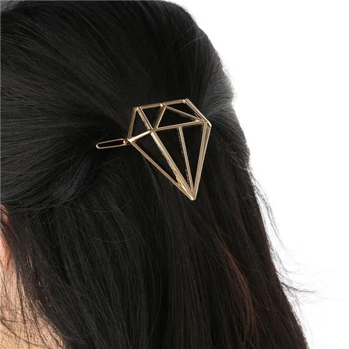 VenusFox Leaf Feather Metal Geometry Hair Clip Hairpin