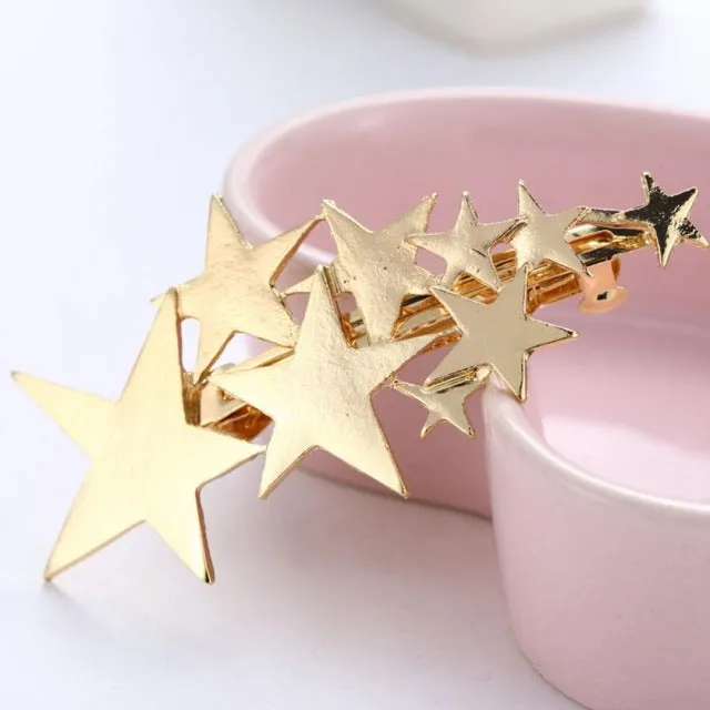 VenusFox Leaf Feather Metal Geometry Hair Clip Hairpin